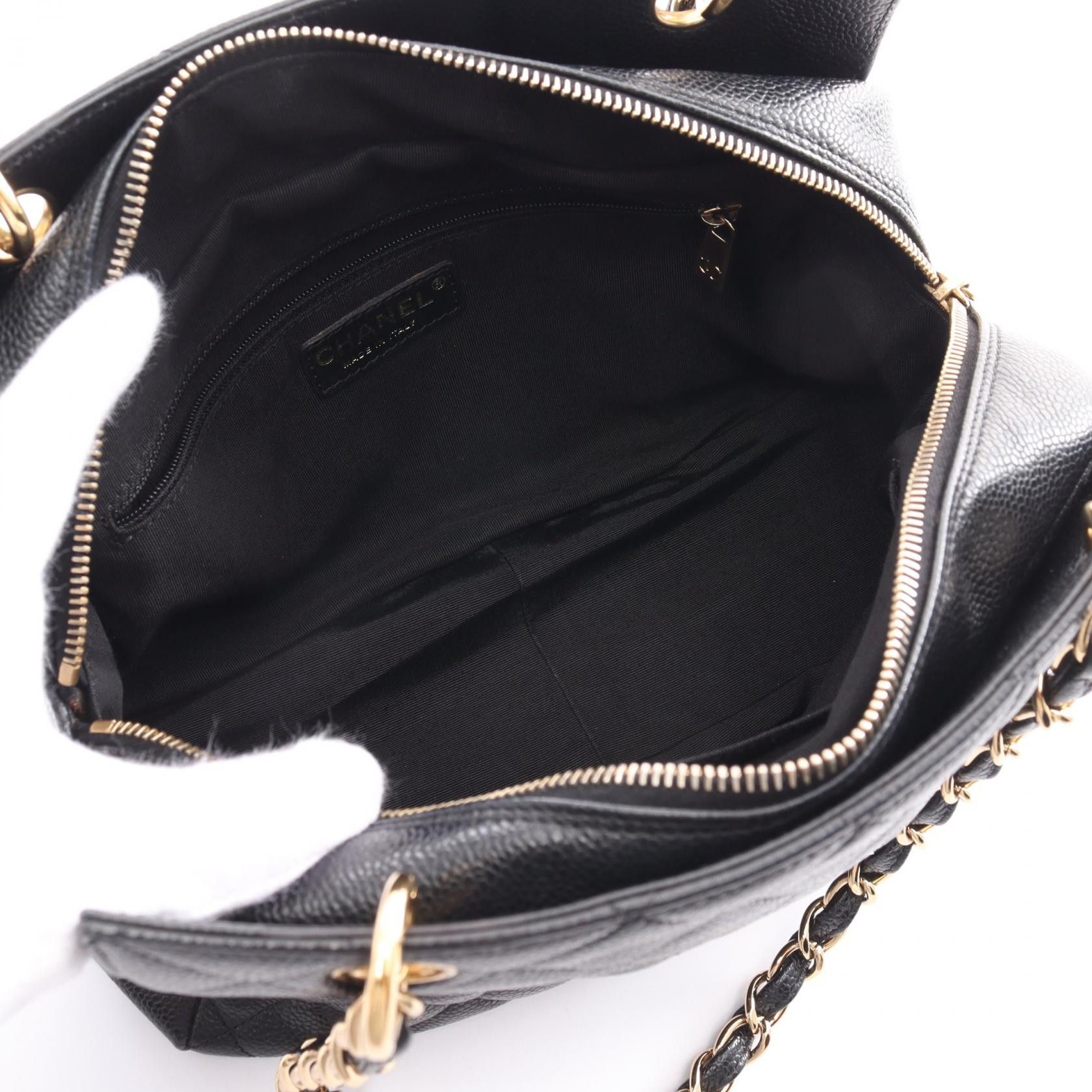 Chanel Chanel CC Caviar Matelasse Chain Shoulder Bag Leather Tote Bag A18004 in Great Condition Size ONE SIZE - 3 Thumbnail
