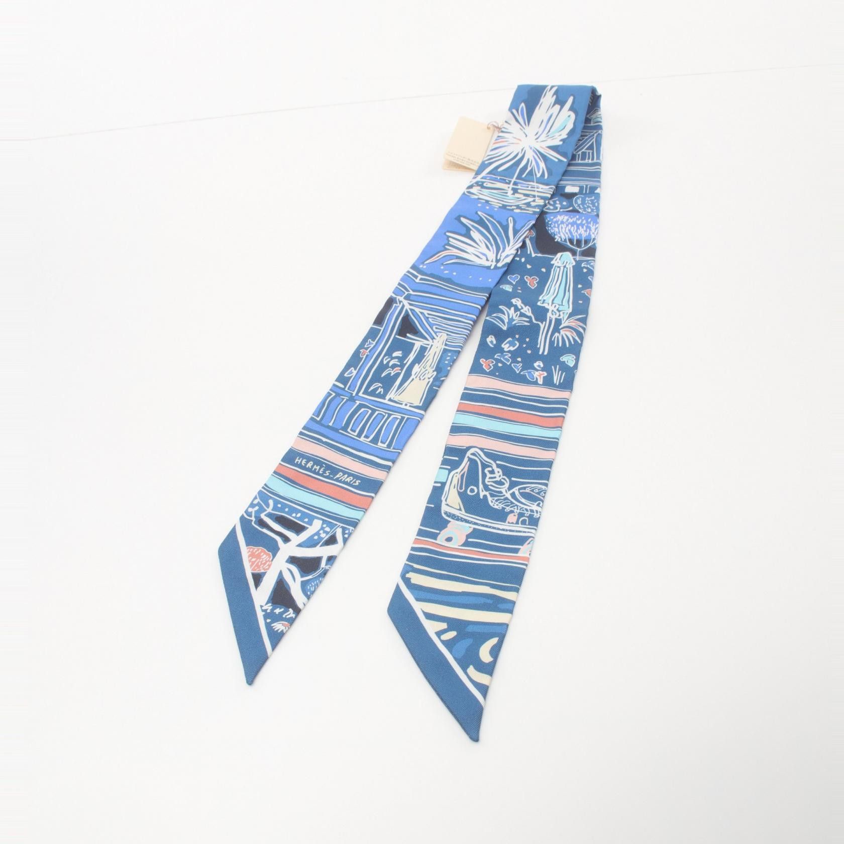 Hermes Hermes Rayures D'Ete SIlk Scarf Canvas Scarf in Excellent Condition Size ONE SIZE - 4 Thumbnail