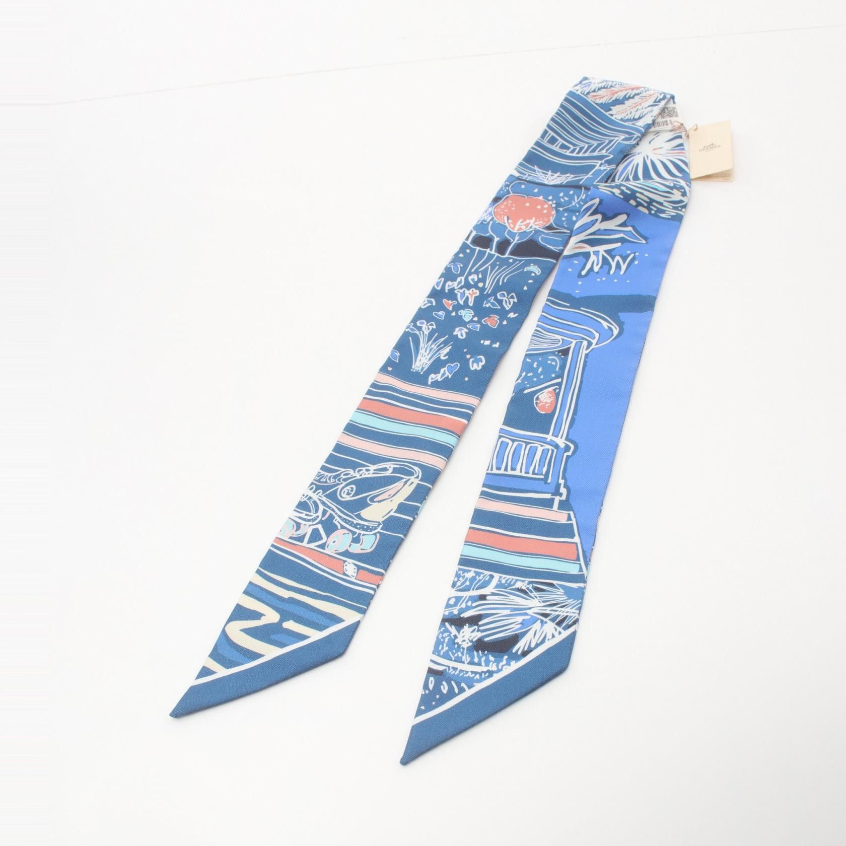 Hermes Hermes Rayures D'Ete SIlk Scarf Canvas Scarf in Excellent Condition Size ONE SIZE - 5 Thumbnail