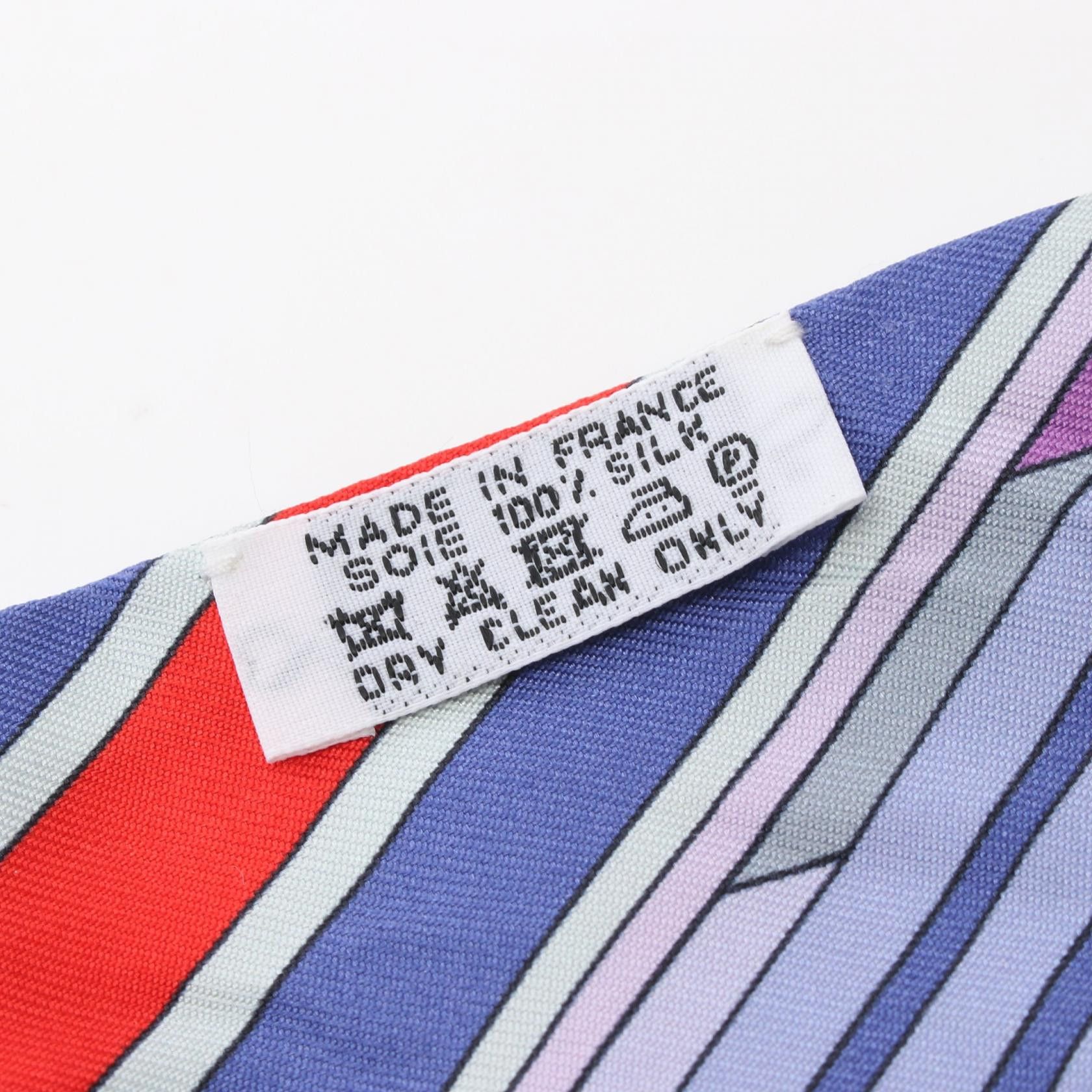 Hermes Hermes Sangles En Zigzag Twilly Silk Scarf Canvas Scarf H063045S in Great Condition Size ONE SIZE - 3 Thumbnail