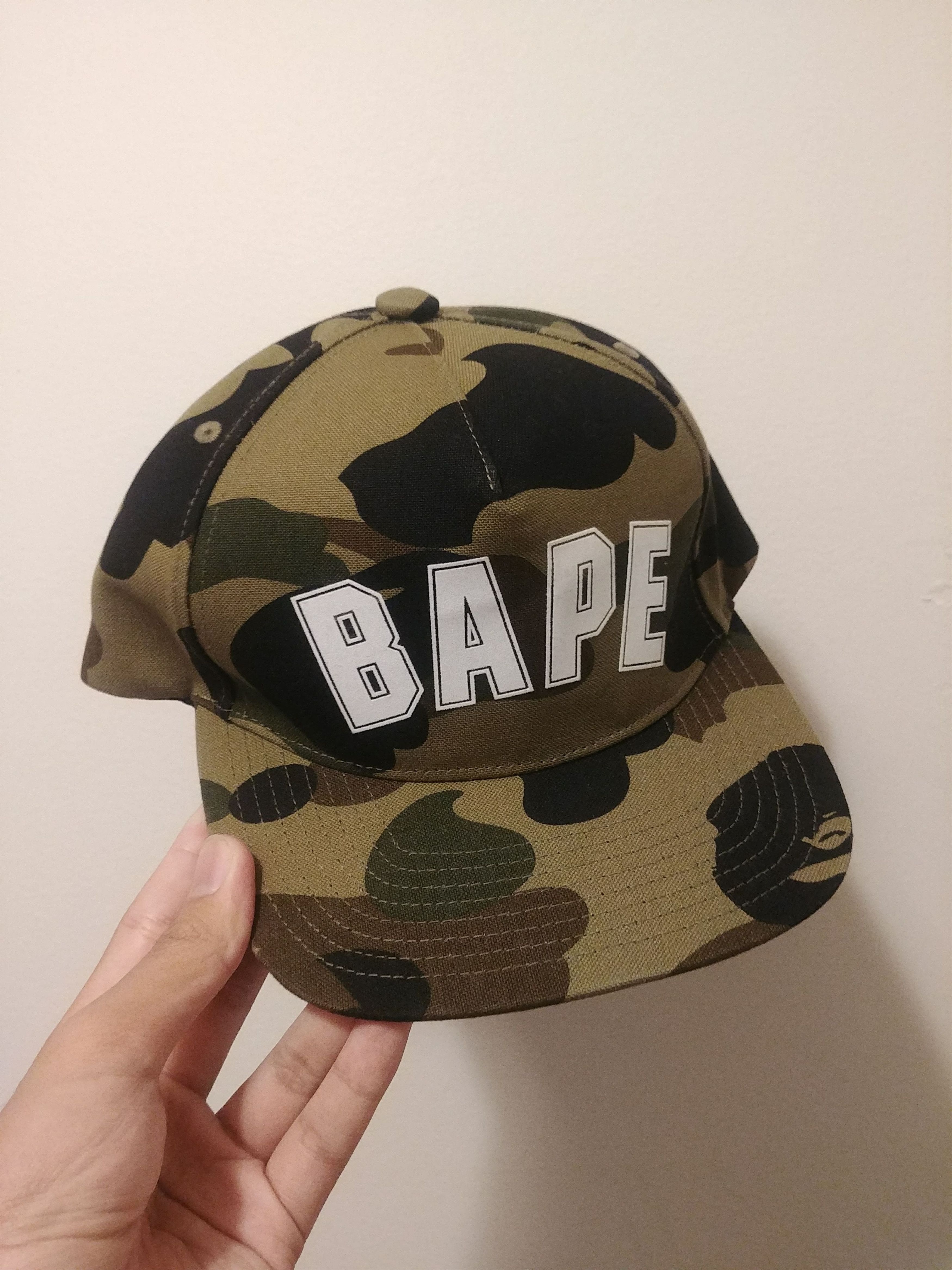 Bape A Bathing Ape Camo Snapback Hat Grailed