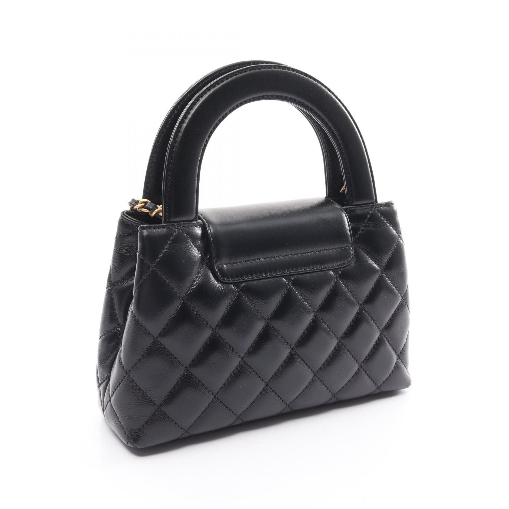 Chanel Chanel CC Quilted Leather Chain Top Handle Bag Leather Handbag AS4416 in Great Condition Size ONE SIZE - 2 Thumbnail
