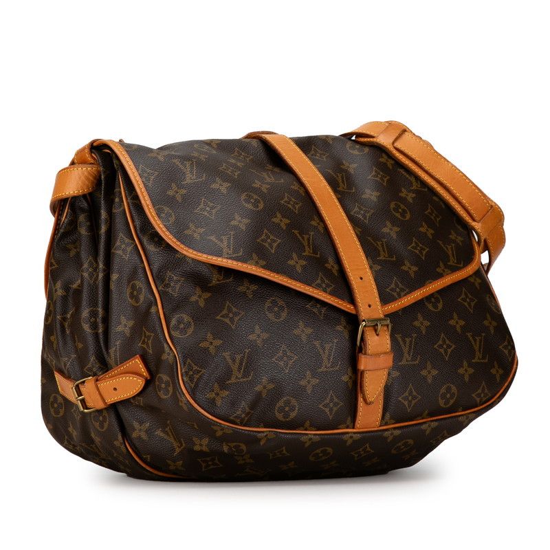 Louis Vuitton Louis Vuitton Louis Vuitton Monogram Saumur 35 Shoulder Bag M42254 Brown PVC Leather Canvas Crossbody Bag M42254 in Very Good Condition Size ONE SIZE - 2 Thumbnail