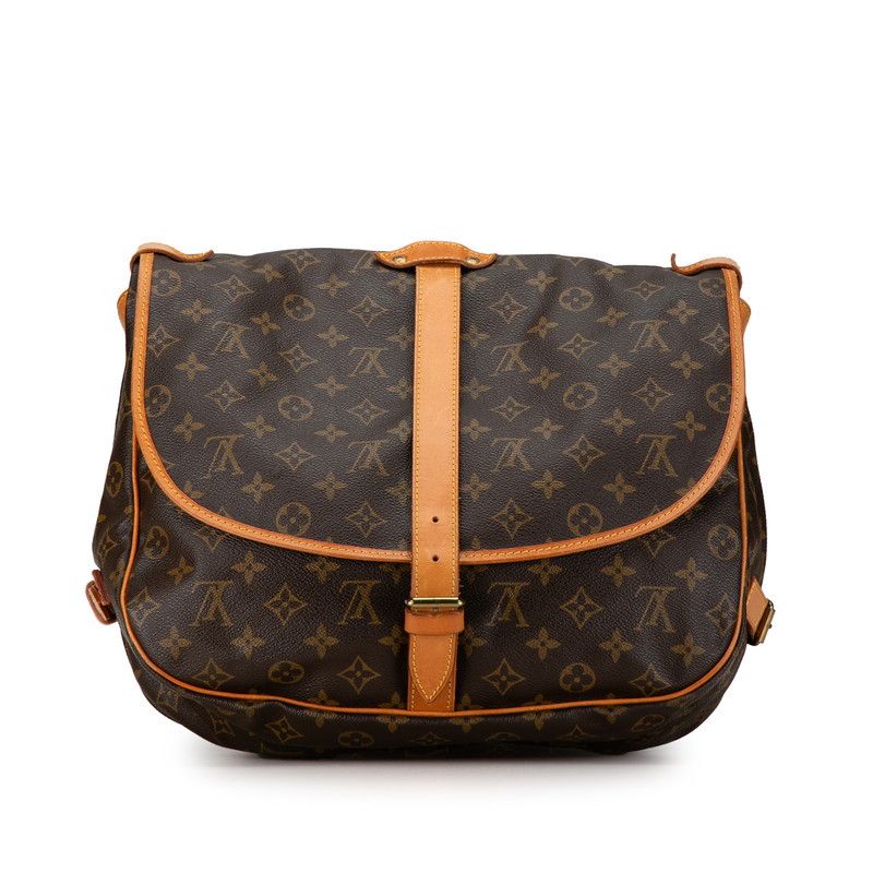 Louis Vuitton Louis Vuitton Louis Vuitton Monogram Saumur 35 Shoulder Bag M42254 Brown PVC Leather Canvas Crossbody Bag M42254 in Very Good Condition Size ONE SIZE - 3 Thumbnail
