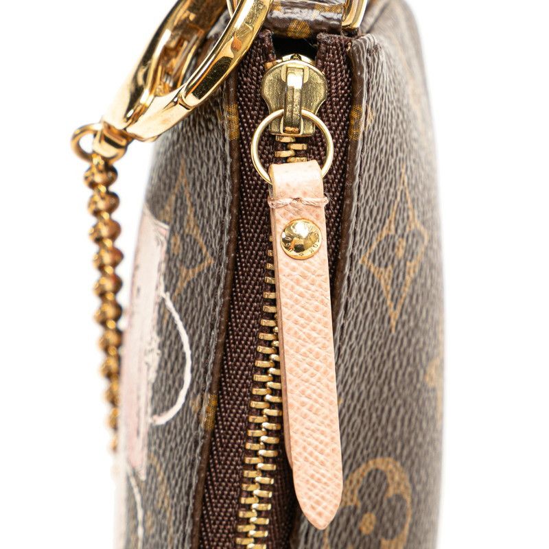 Louis Vuitton Louis Vuitton Louis Vuitton Monogram Mini Pochette Accessoires Brown PVC Leather M60245 Canvas Clutch Bag M60245 in Great Condition Size ONE SIZE - 5 Thumbnail