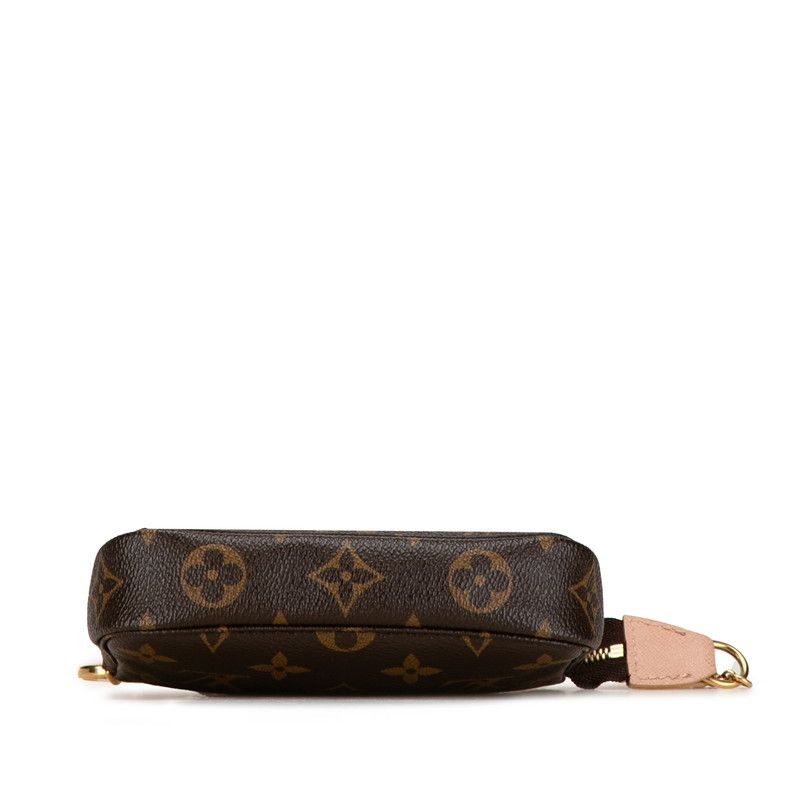 Louis Vuitton Louis Vuitton Louis Vuitton Monogram Mini Pochette Accessoires Brown PVC Leather M60245 Canvas Clutch Bag M60245 in Great Condition Size ONE SIZE - 4 Thumbnail