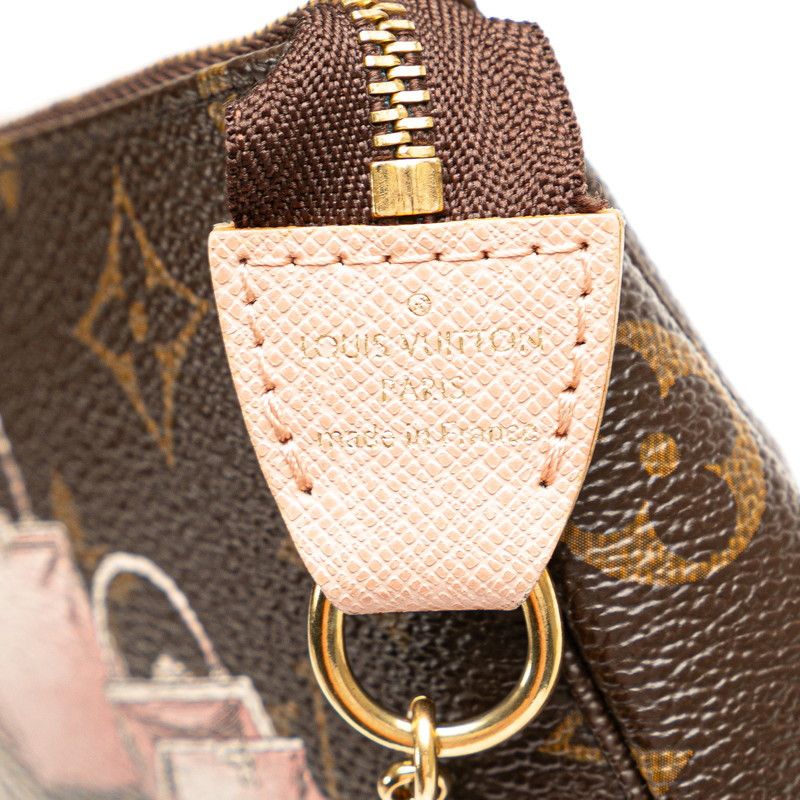 Louis Vuitton Louis Vuitton Louis Vuitton Monogram Mini Pochette Accessoires Brown PVC Leather M60245 Canvas Clutch Bag M60245 in Great Condition Size ONE SIZE - 7 Thumbnail