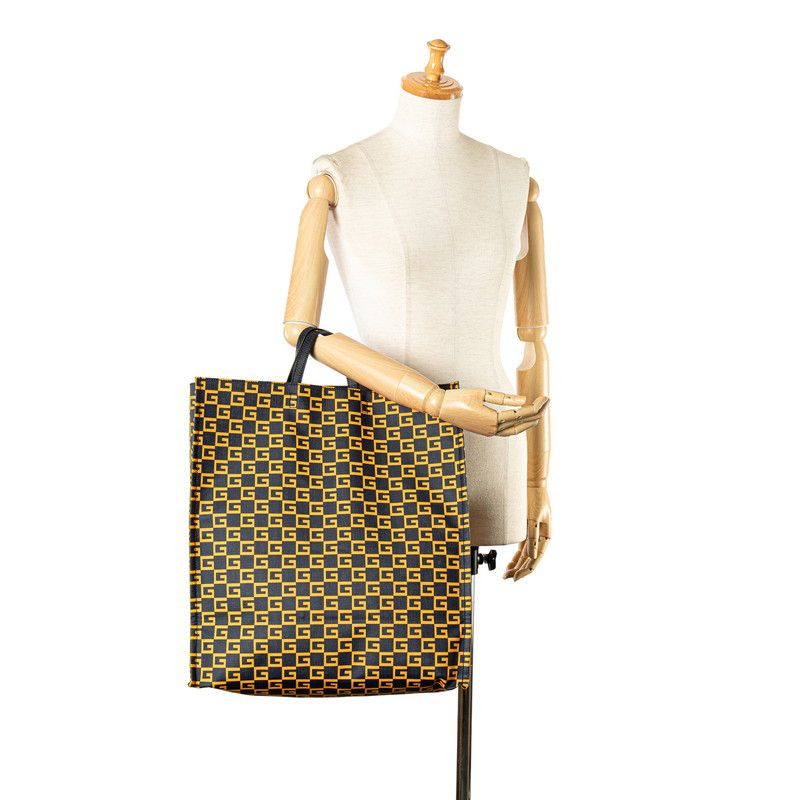 Gucci Gucci Gucci Square G GG Pattern Tote Bag PVC Leather Plastic Tote Bag 484690 in Great Condition Size ONE SIZE - 10 Thumbnail