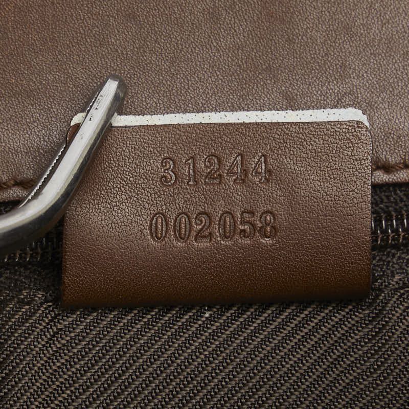 Gucci Gucci Gucci GG Canvas Leather Handbag Tote 31244 Canvas Tote Bag 31244 in Very Good Condition Size ONE SIZE - 10 Thumbnail