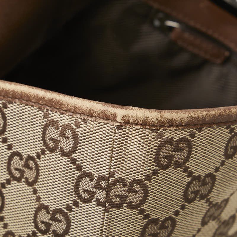 Gucci Gucci Gucci GG Canvas Leather Handbag Tote 31244 Canvas Tote Bag 31244 in Very Good Condition Size ONE SIZE - 6 Thumbnail