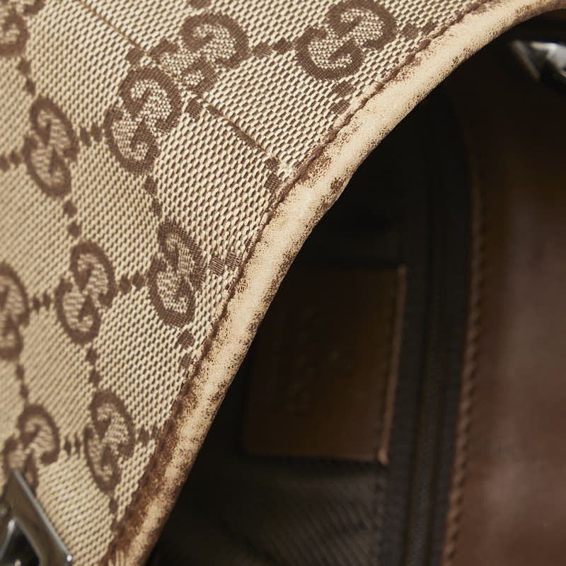 Gucci Gucci Gucci GG Canvas Leather Handbag Tote 31244 Canvas Tote Bag 31244 in Very Good Condition Size ONE SIZE - 5 Thumbnail