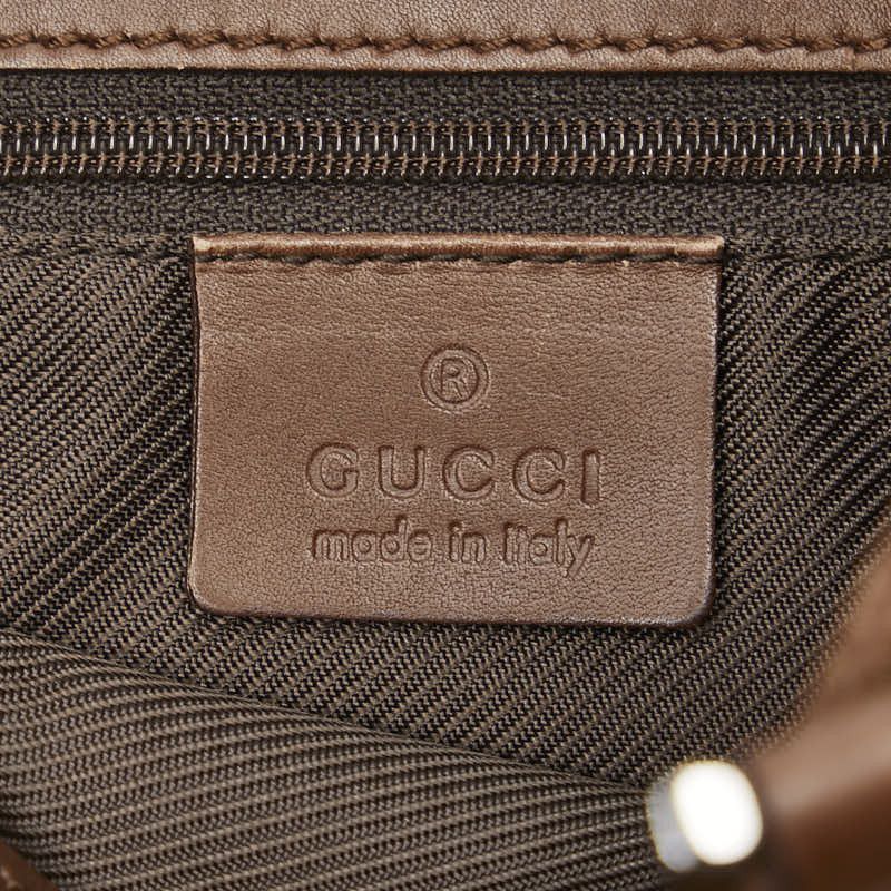 Gucci Gucci Gucci GG Canvas Leather Handbag Tote 31244 Canvas Tote Bag 31244 in Very Good Condition Size ONE SIZE - 9 Thumbnail