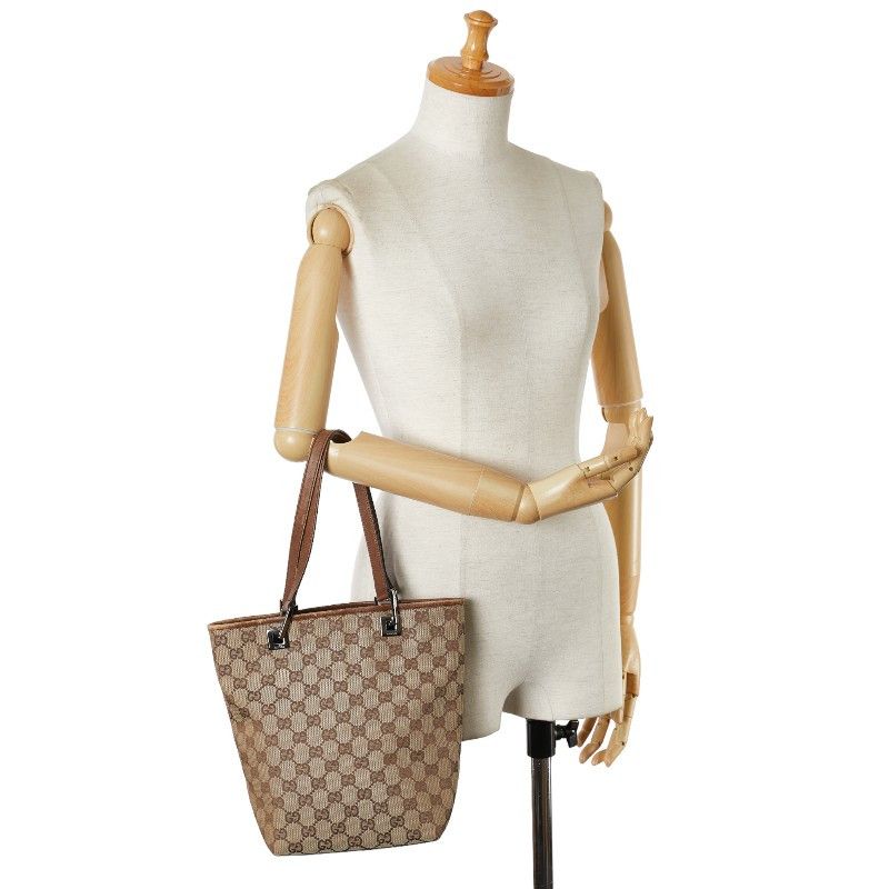 Gucci Gucci Gucci GG Canvas Leather Handbag Tote 31244 Canvas Tote Bag 31244 in Very Good Condition Size ONE SIZE - 12 Thumbnail