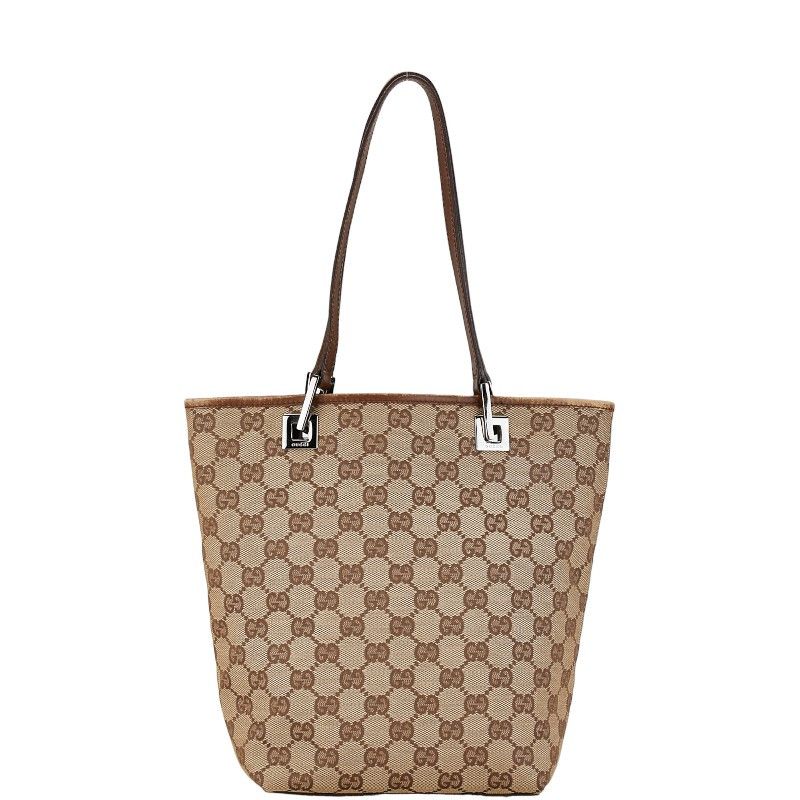 Gucci Gucci Gucci GG Canvas Leather Handbag Tote 31244 Canvas Tote Bag 31244 in Very Good Condition Size ONE SIZE - 3 Thumbnail