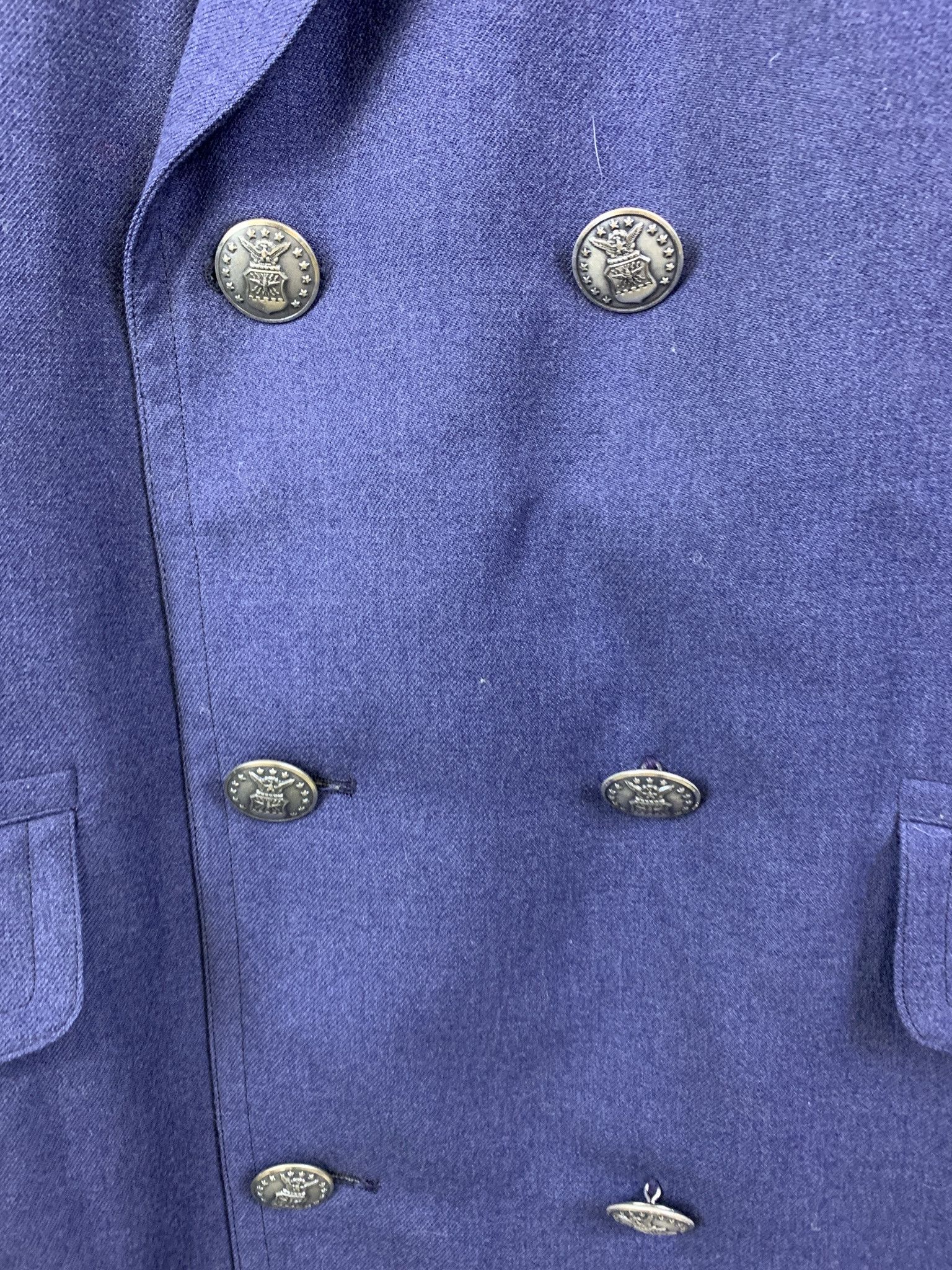 Vintage Vitnage 1969 Vietnam War US Air Force Blue Trench Coat Jacket Size M (37R) Size US M / EU 48-50 / 2 - 4 Thumbnail