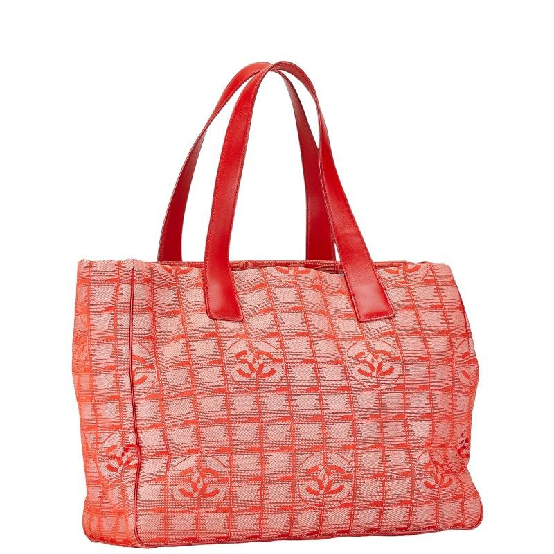 Chanel Chanel Chanel Nylon Leather New Travel Line Tote MM Handbag Canvas Handbag in Very Good Condition Size ONE SIZE - 2 Thumbnail