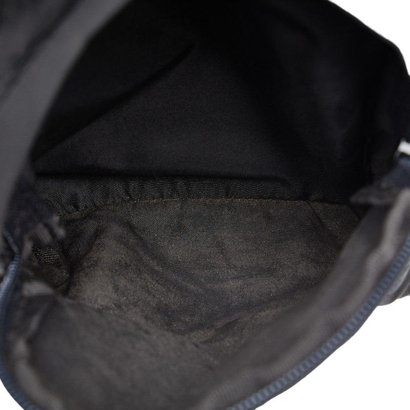 Prada Prada Prada Nylon Triangle Logo Plate Backpack Black Canvas Backpack in Good Condition Size ONE SIZE - 6 Thumbnail