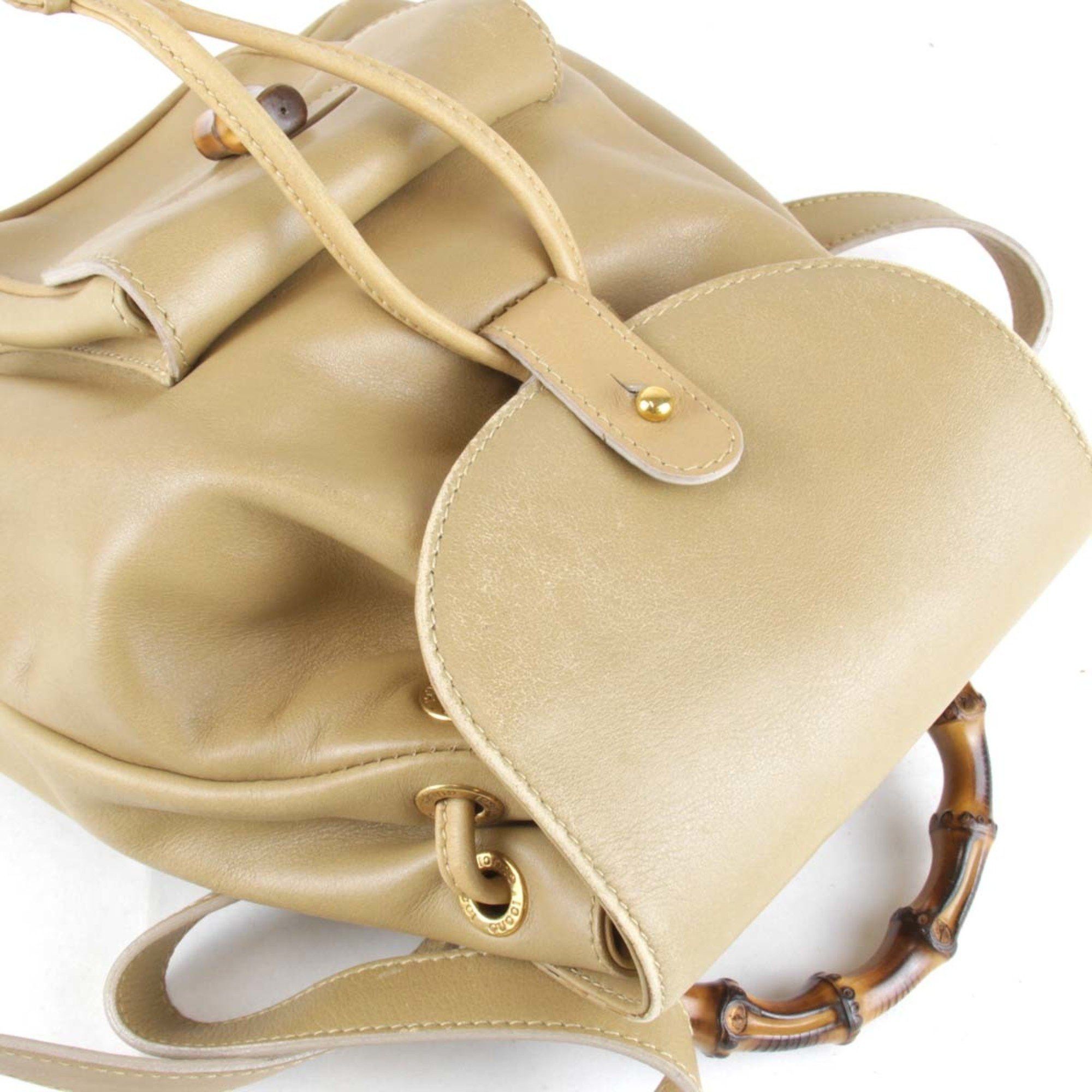Gucci GUCCI 003・2058・0030 Backpack/Daypack Leather Beige Women's Size ONE SIZE - 10 Thumbnail