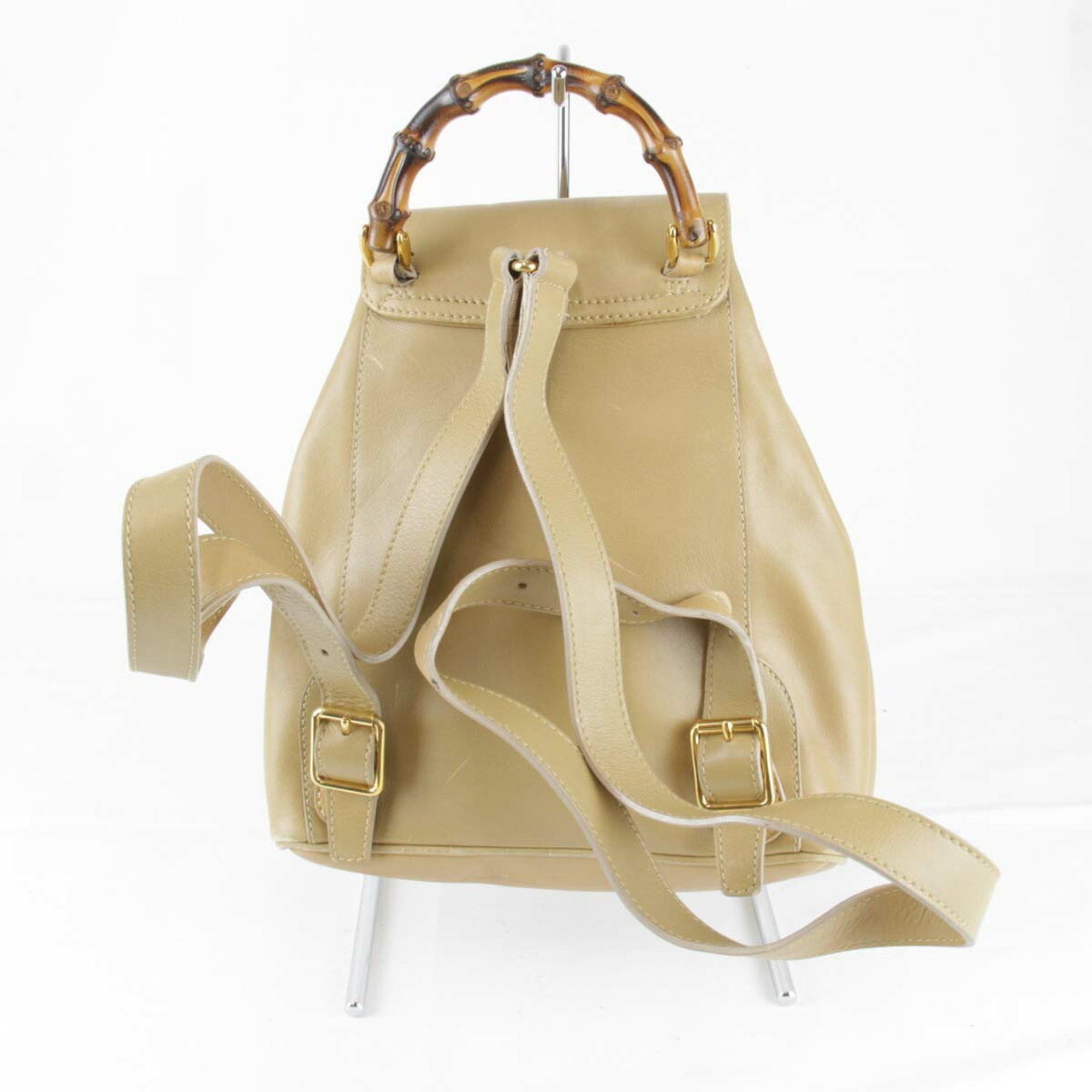 Gucci GUCCI 003・2058・0030 Backpack/Daypack Leather Beige Women's Size ONE SIZE - 2 Thumbnail