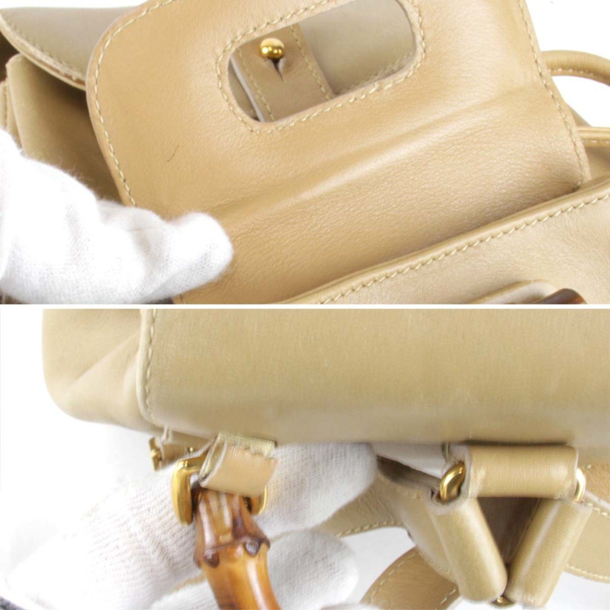 Gucci GUCCI 003・2058・0030 Backpack/Daypack Leather Beige Women's Size ONE SIZE - 9 Thumbnail