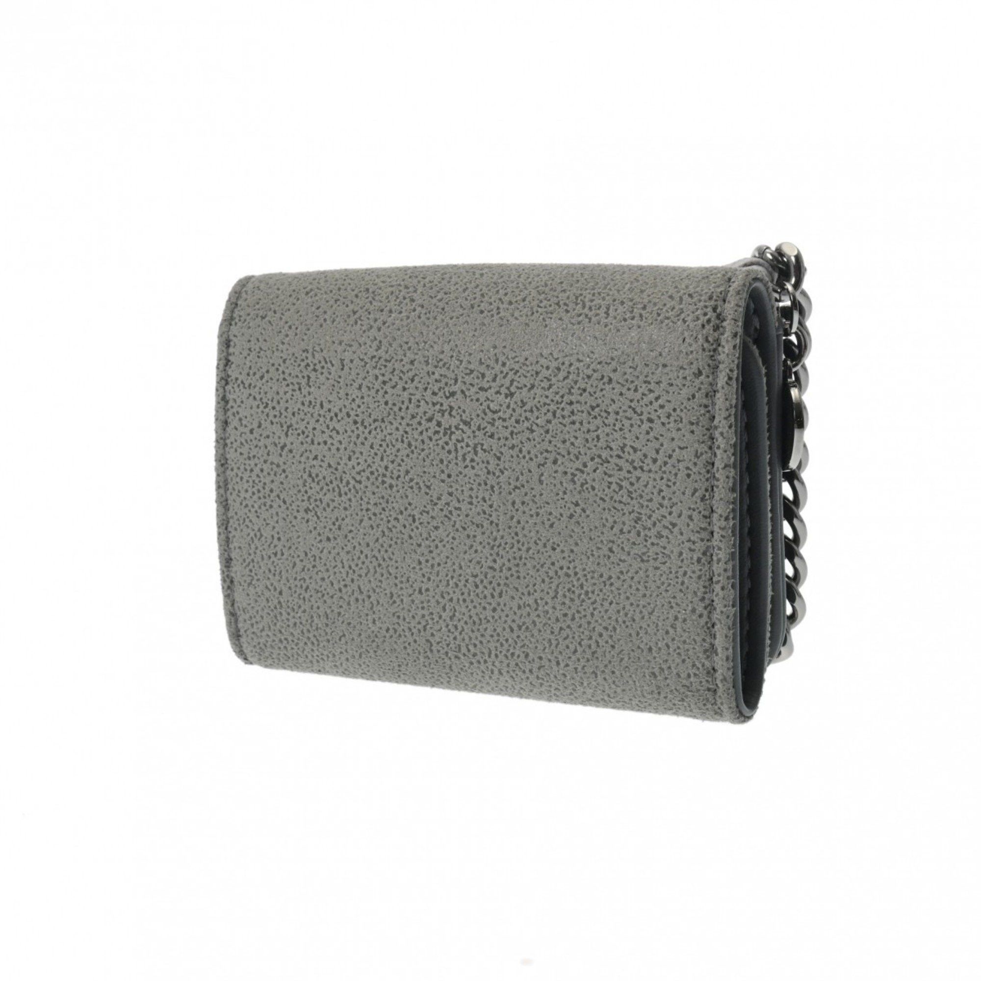 Stella McCartney STELLA MCCARTNEY Falabella Small Wallet, Grey, Women's, Polyester, Tri-fold Wallet Size ONE SIZE - 3 Thumbnail