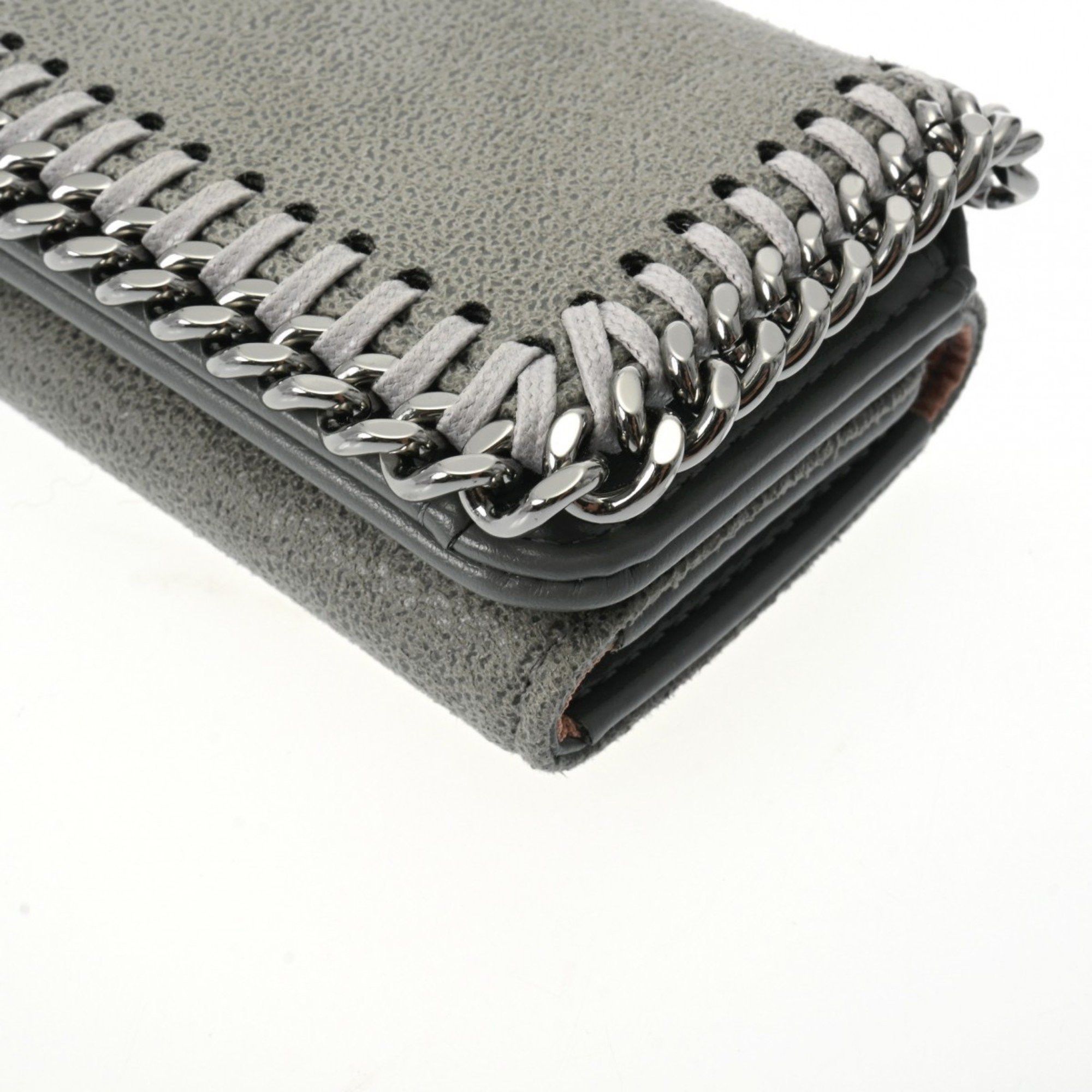 Stella McCartney STELLA MCCARTNEY Falabella Small Wallet, Grey, Women's, Polyester, Tri-fold Wallet Size ONE SIZE - 5 Thumbnail