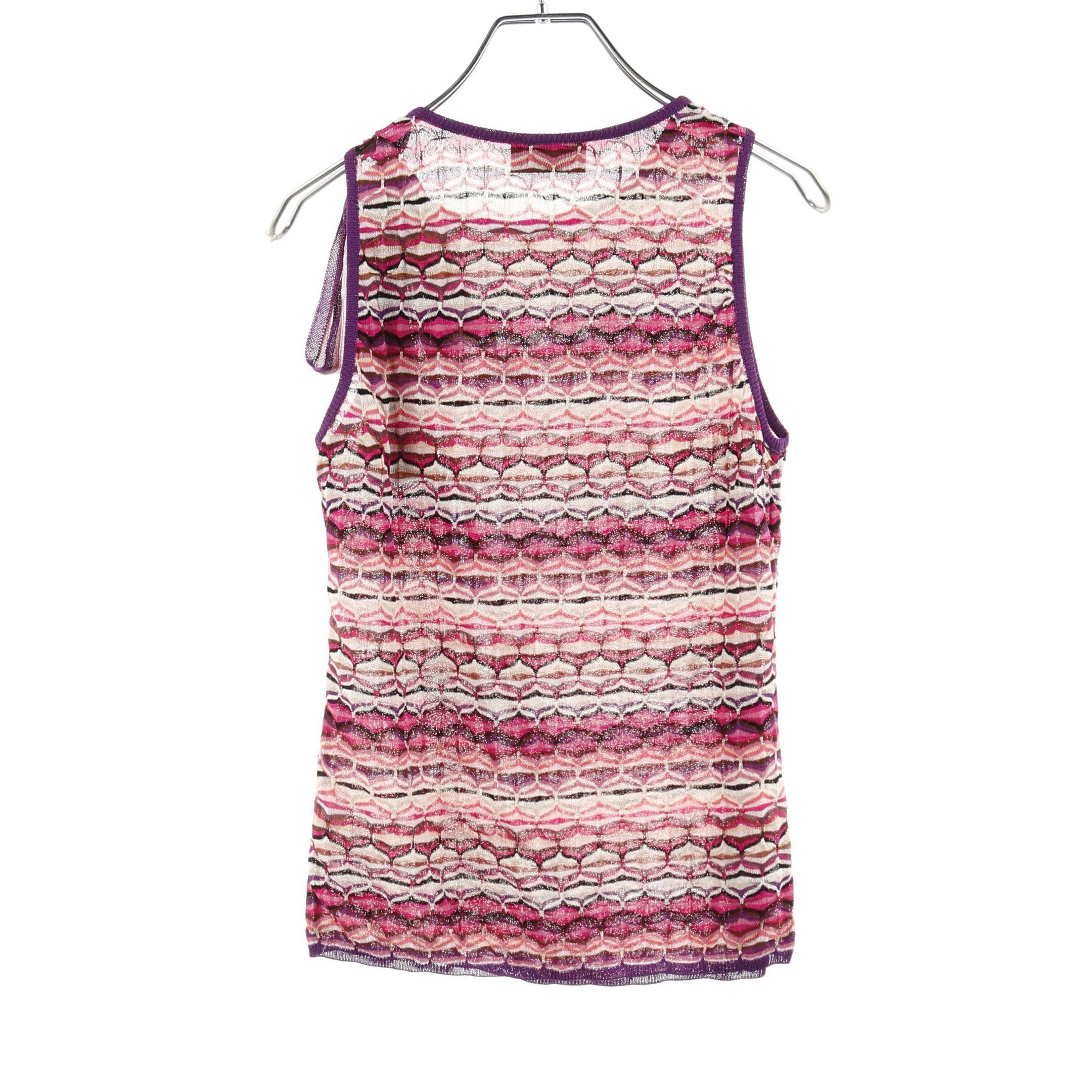 Missoni Missoni Tank Top Whole Pattern Pink Purple Multicolor Size ONE SIZE - 2 Thumbnail