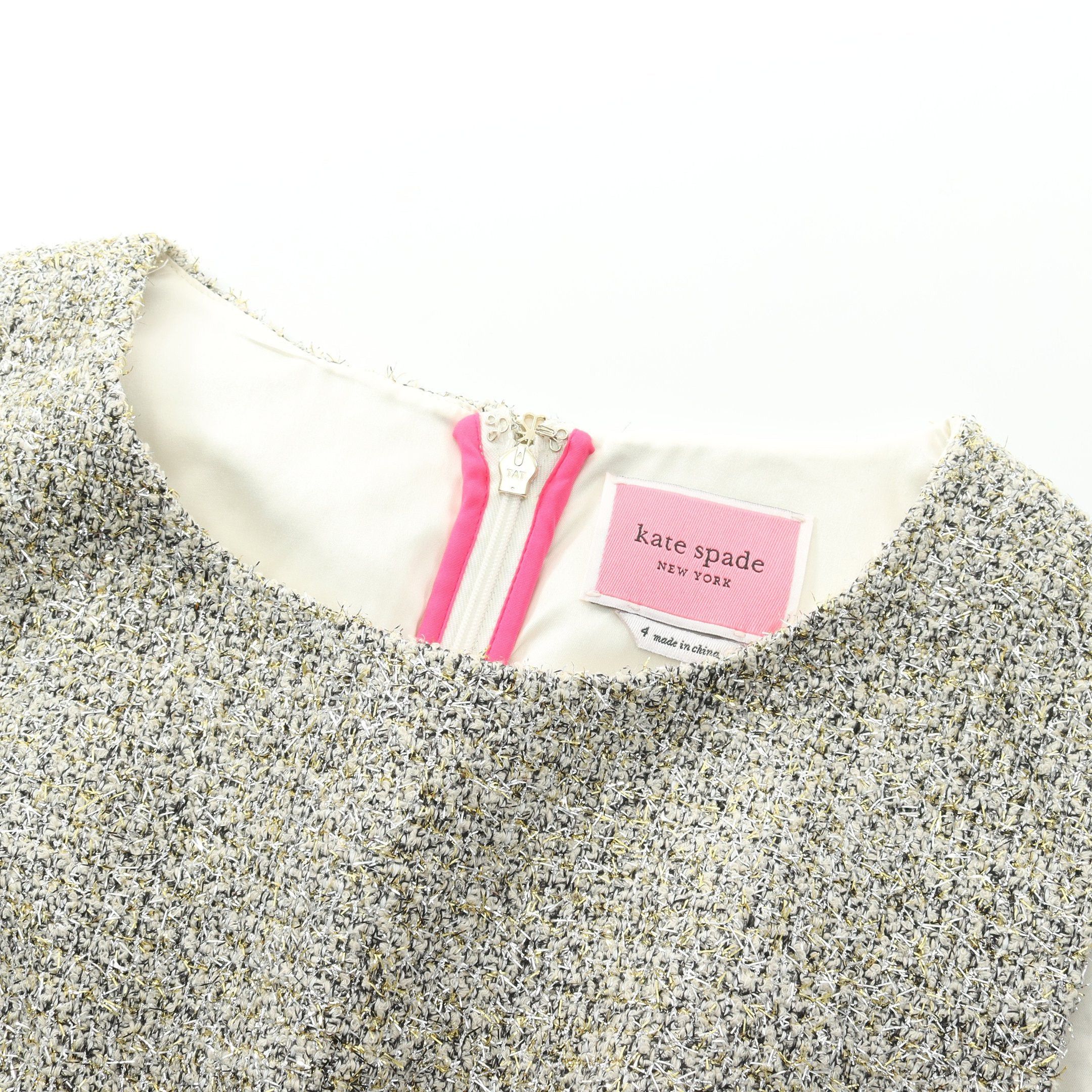 Kate Spade Kate Spade One Piece No Sleeve Tweed Silver Multicolor Ribbon Size ONE SIZE - 5 Thumbnail