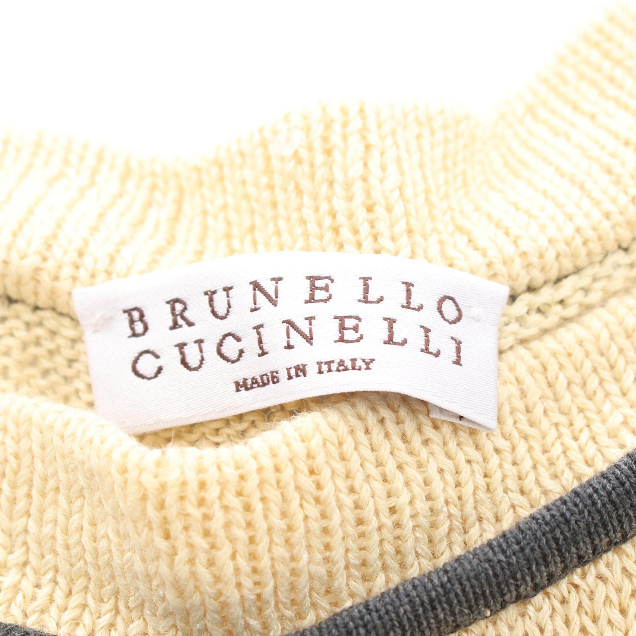 Brunello Cucinelli Brunello Cucinelli Tops Short Sleeve Linen Light Beige Sequin Size ONE SIZE - 3 Thumbnail