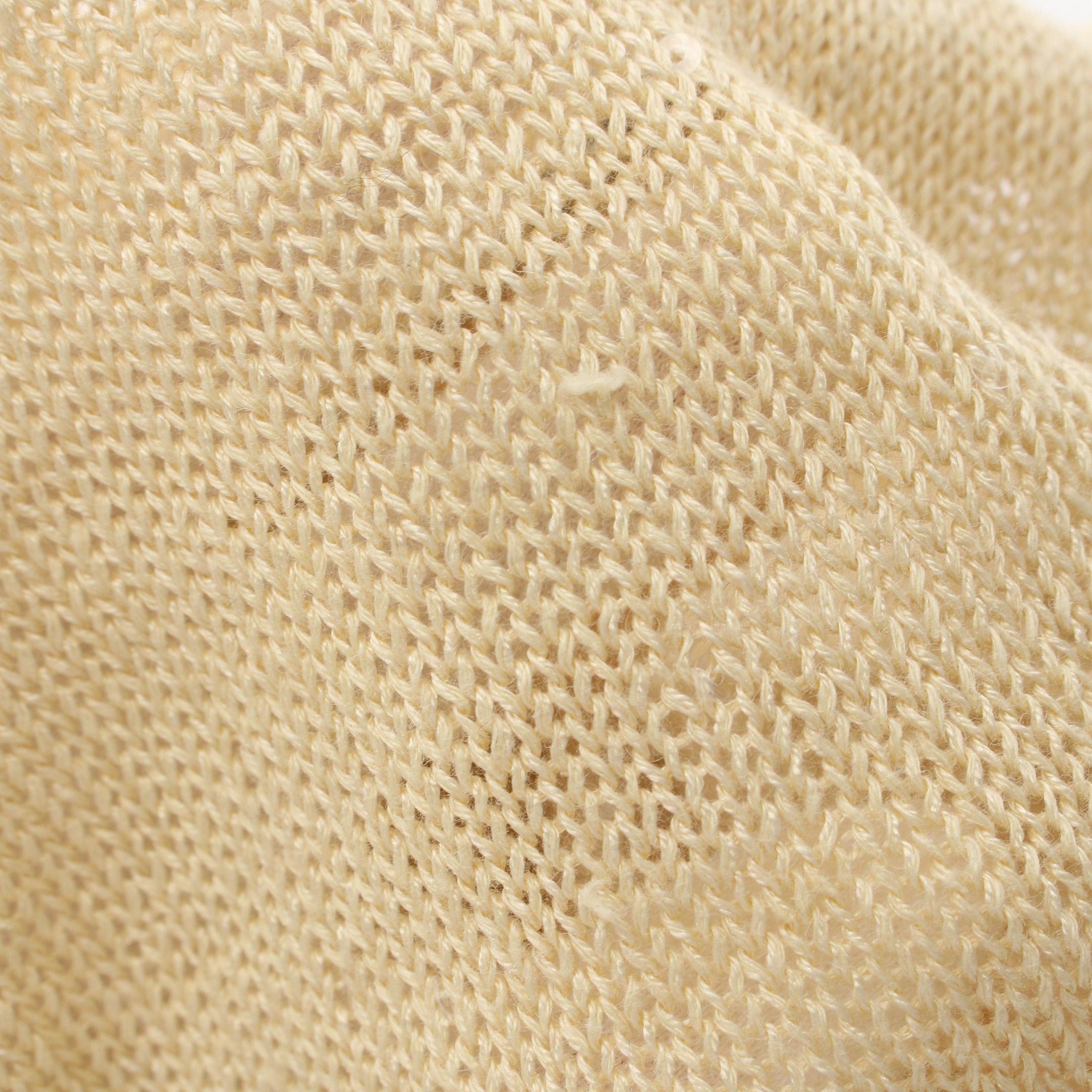 Brunello Cucinelli Brunello Cucinelli Tops Short Sleeve Linen Light Beige Sequin Size ONE SIZE - 9 Thumbnail