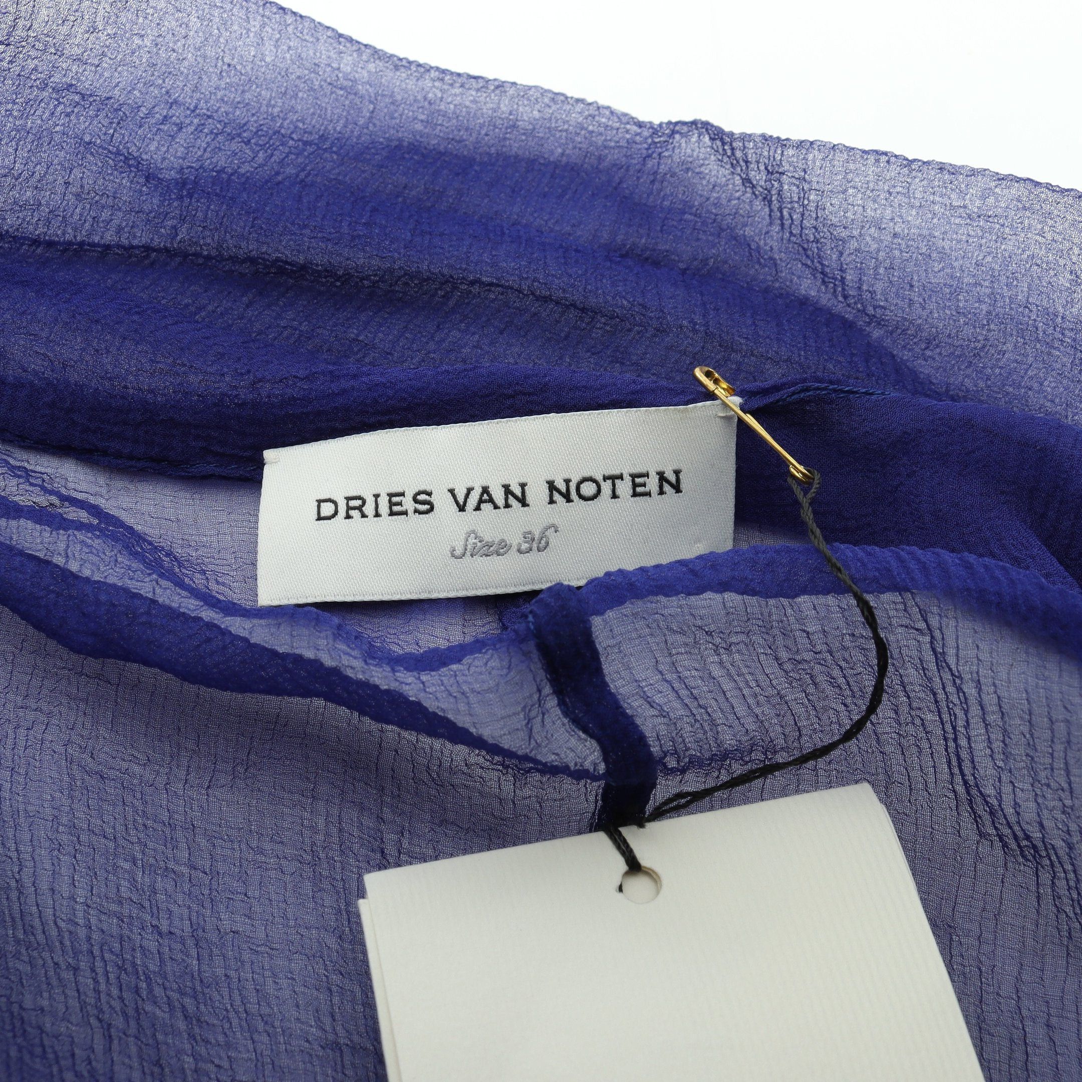 Dries Van Noten Dries Van Noten Bongo Coat Silk Blue Size ONE SIZE - 3 Thumbnail