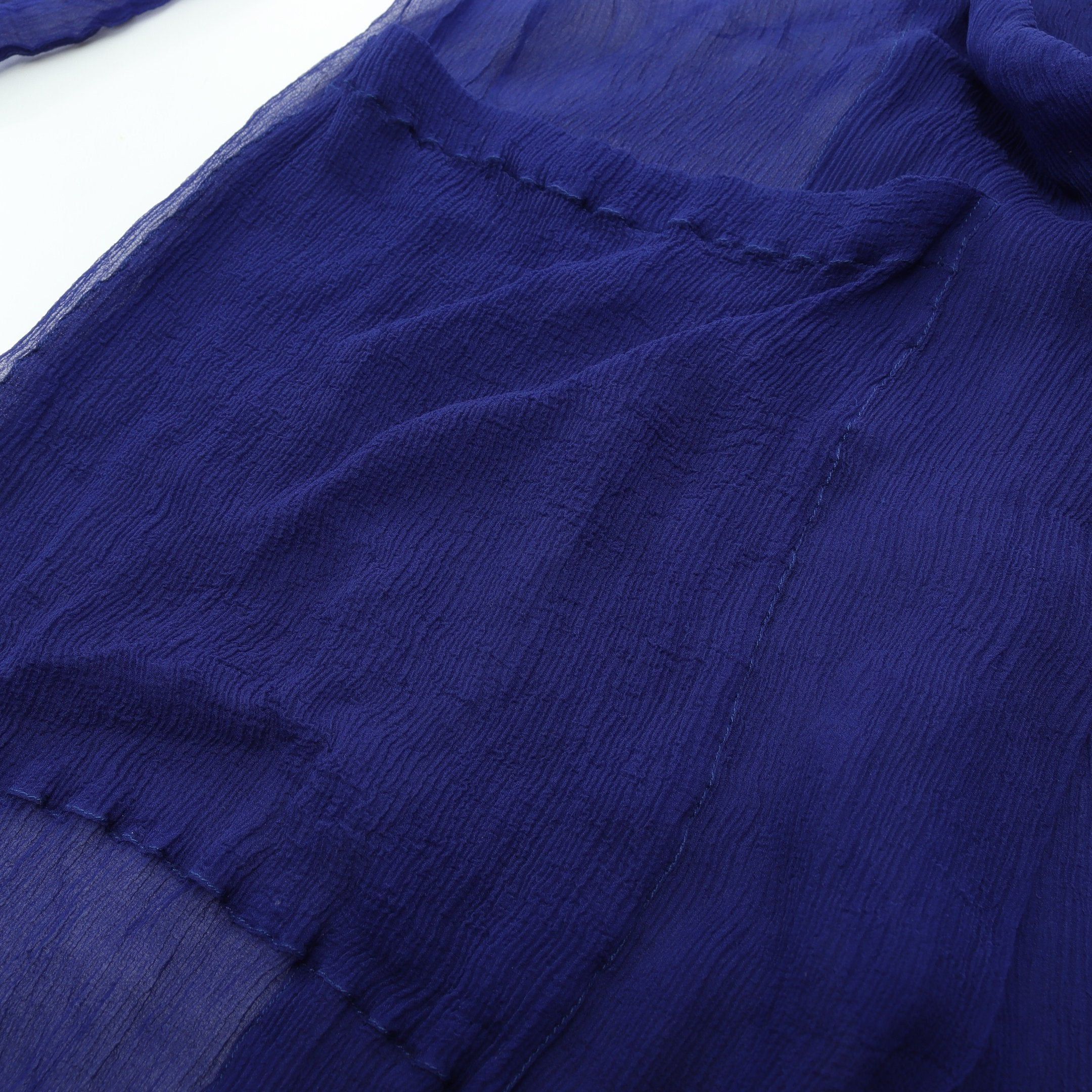 Dries Van Noten Dries Van Noten Bongo Coat Silk Blue Size ONE SIZE - 7 Thumbnail