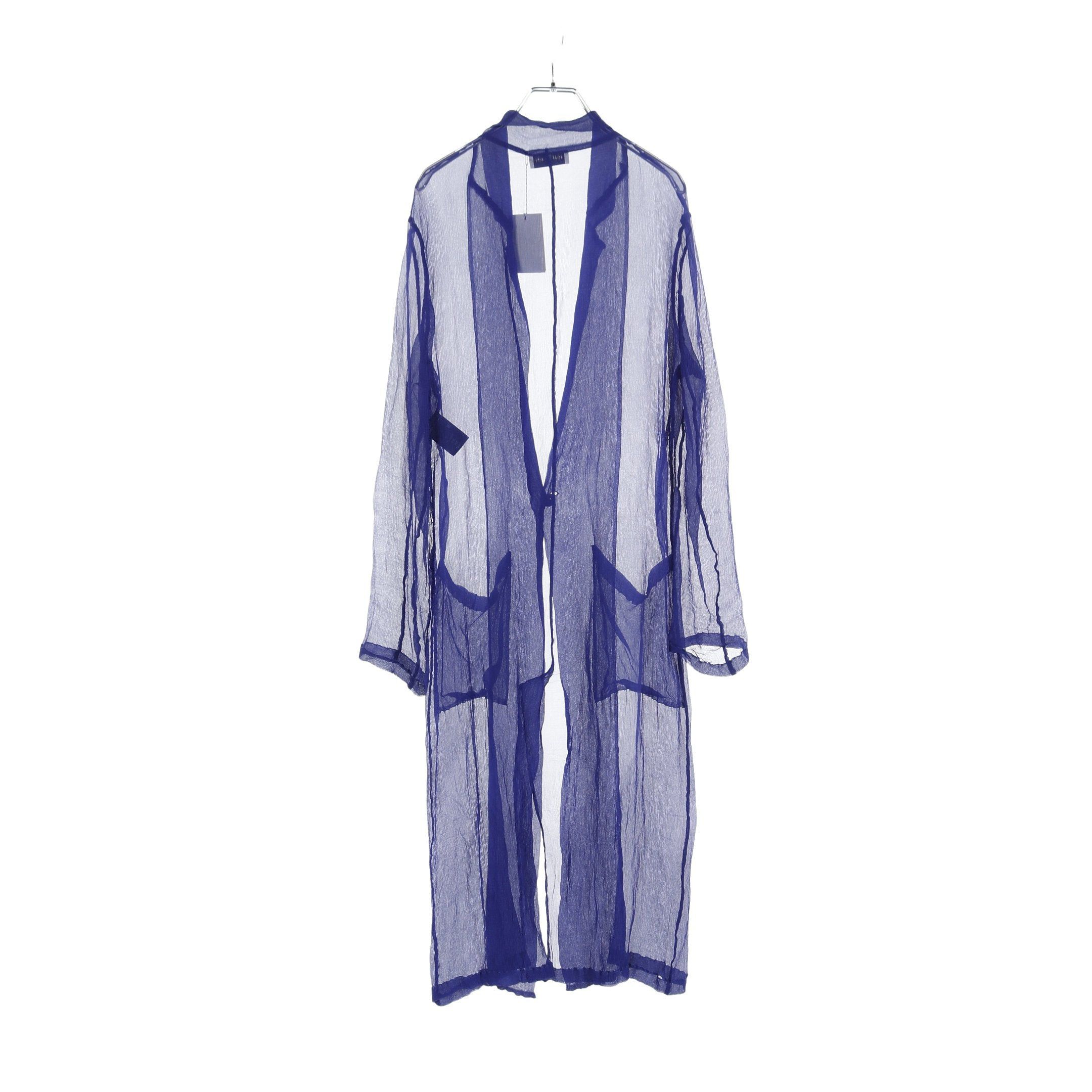 Dries Van Noten Dries Van Noten Bongo Coat Silk Blue Size ONE SIZE - 2 Thumbnail