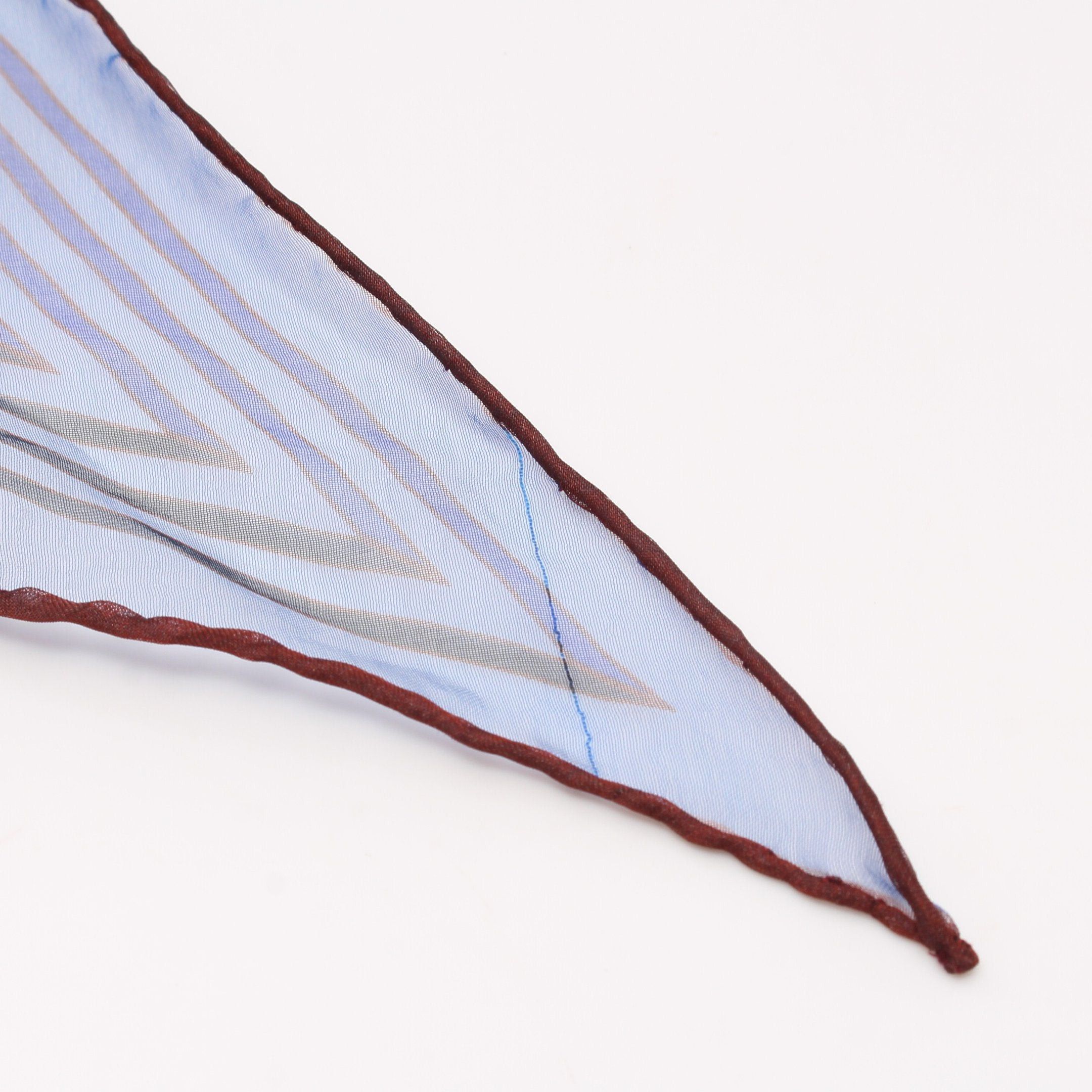 Hermes Hermes Losange Scarf Stripe Silk Blue Multicolor Size ONE SIZE - 7 Thumbnail