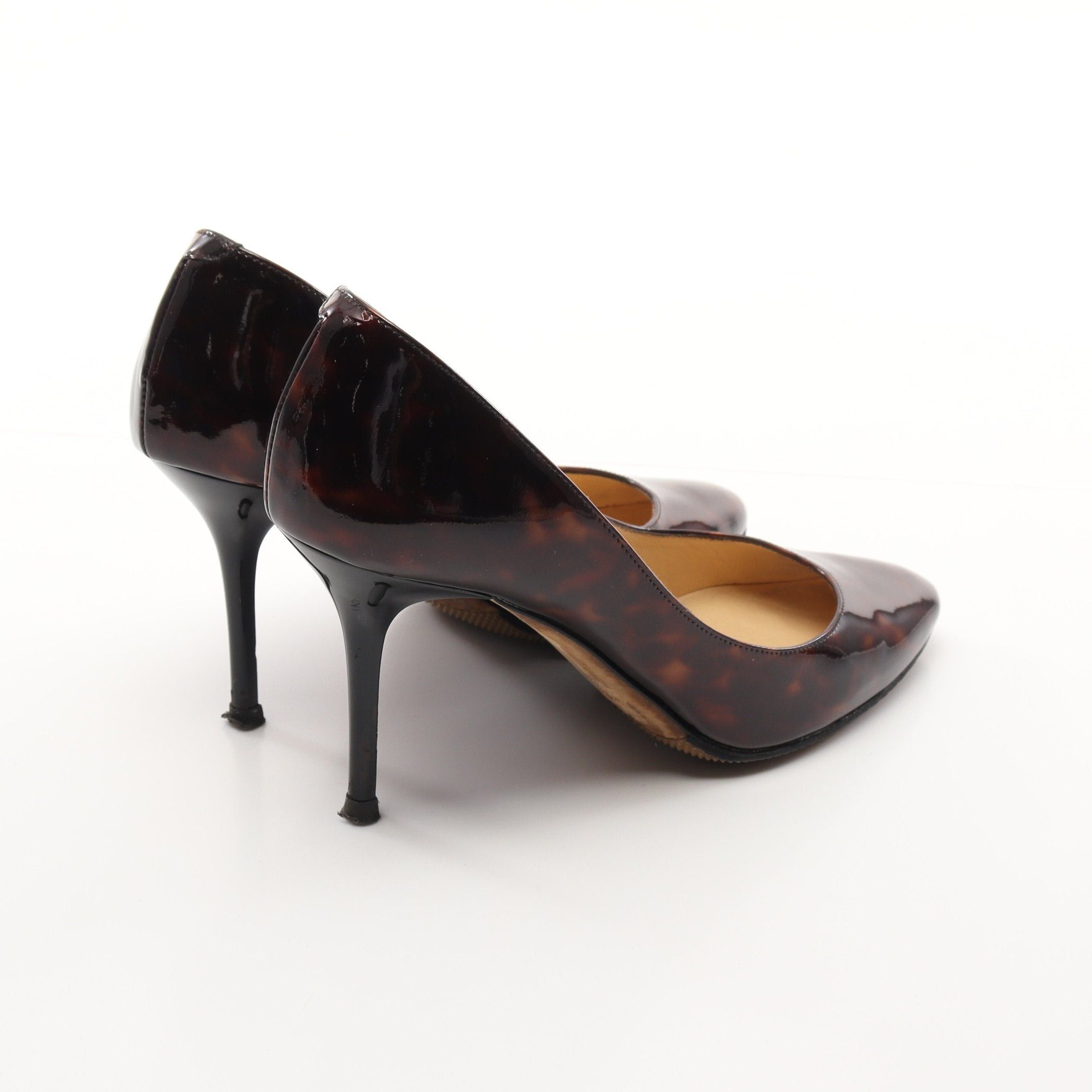 Jimmy Choo Jimmy Choo Almond Toe Pumps Patent Leather Dark Brown Size ONE SIZE - 2 Thumbnail