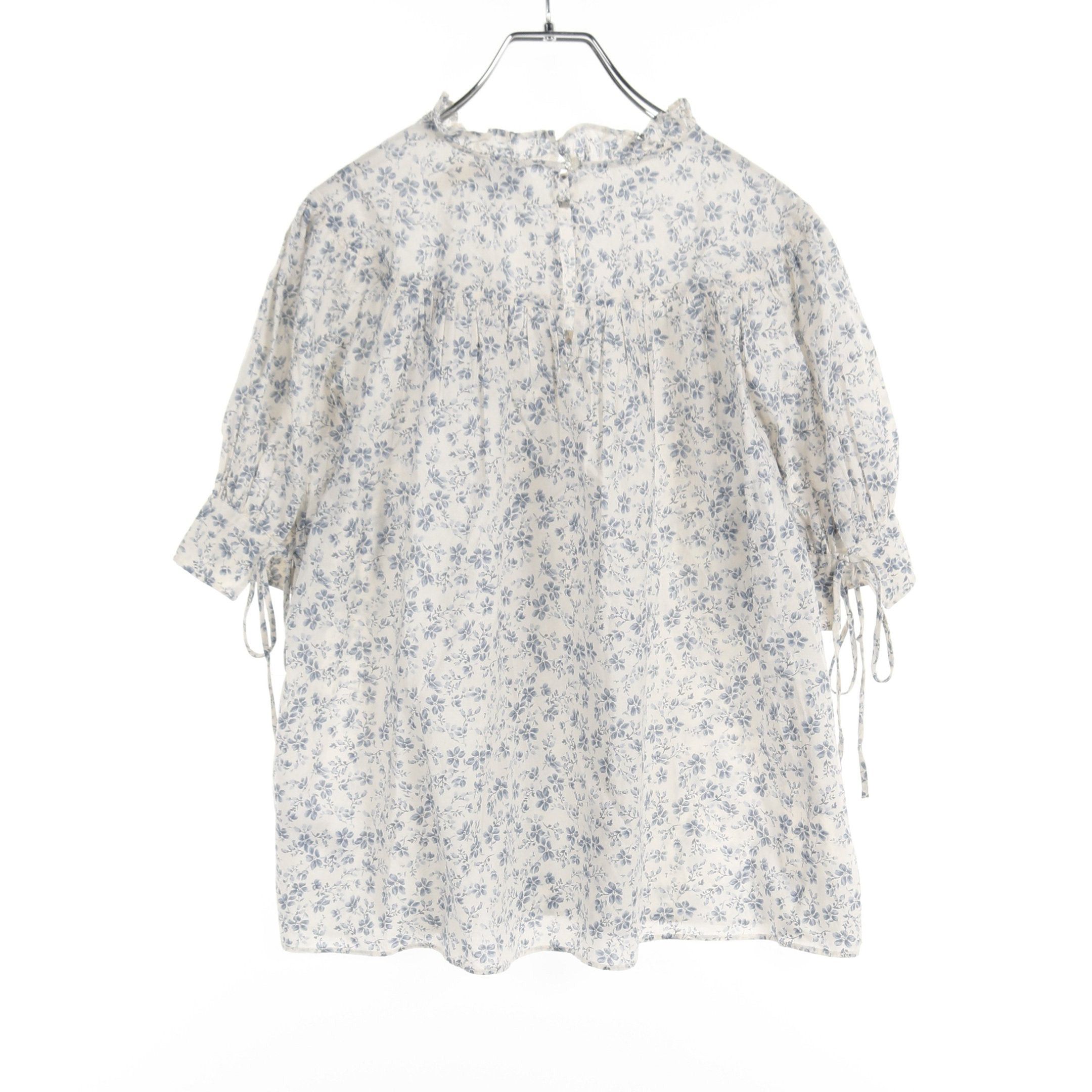 Ralph Lauren Ralph Lauren Blouse Frill Floral Cotton White Light Blue Kids Size ONE SIZE - 2 Thumbnail