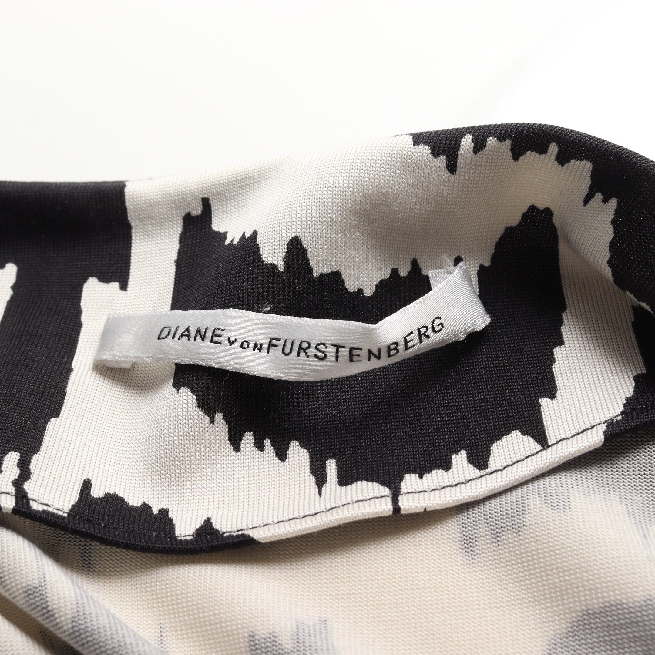 Diane von Furstenberg Diane Von Furstenberg One Piece Whole Pattern Silk Black Off White Size ONE SIZE - 3 Thumbnail