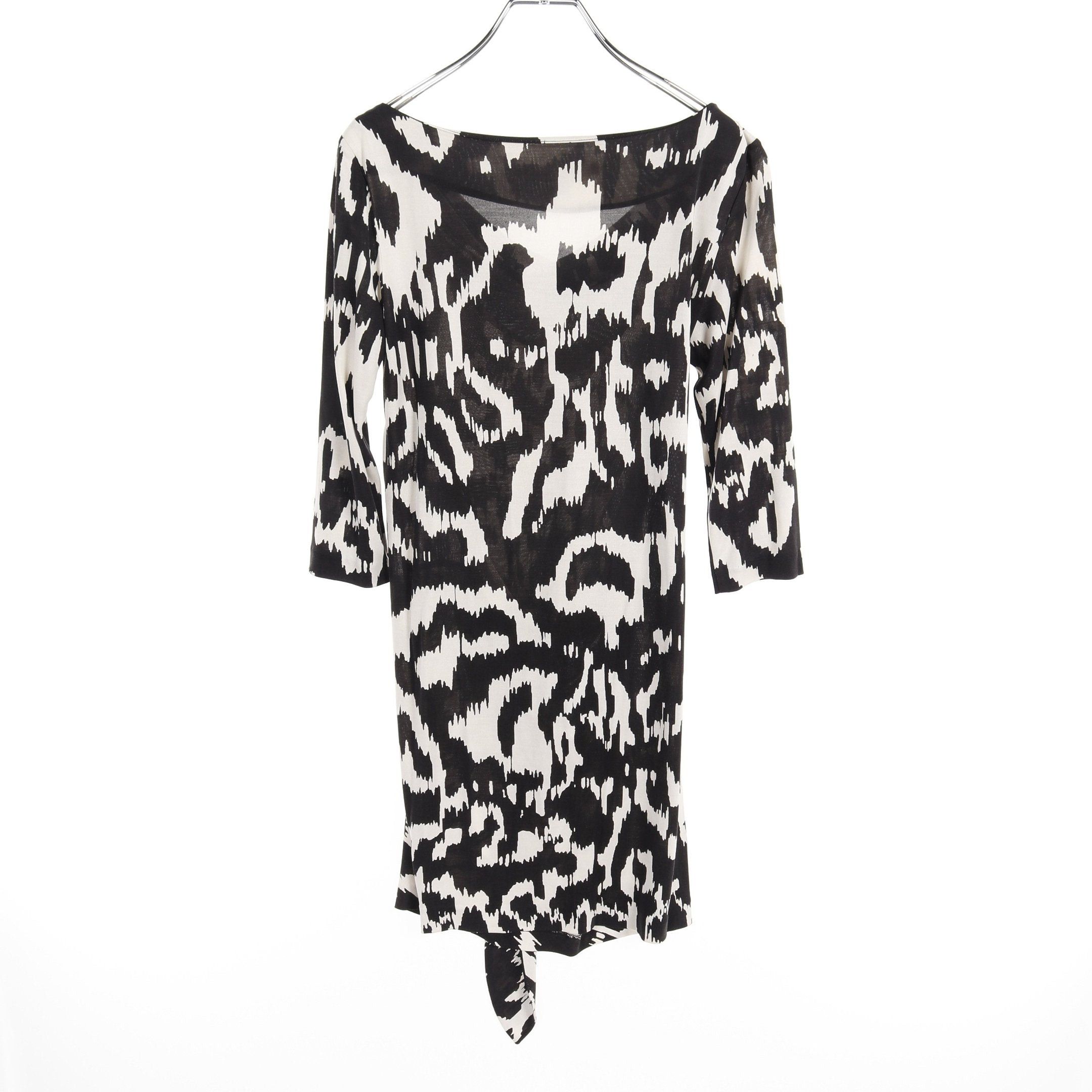 Diane von Furstenberg Diane Von Furstenberg One Piece Whole Pattern Silk Black Off White Size ONE SIZE - 2 Thumbnail