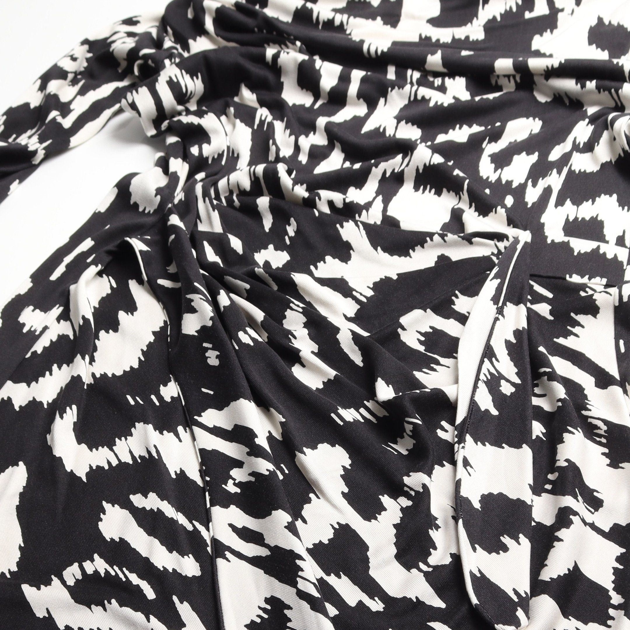 Diane von Furstenberg Diane Von Furstenberg One Piece Whole Pattern Silk Black Off White Size ONE SIZE - 5 Thumbnail