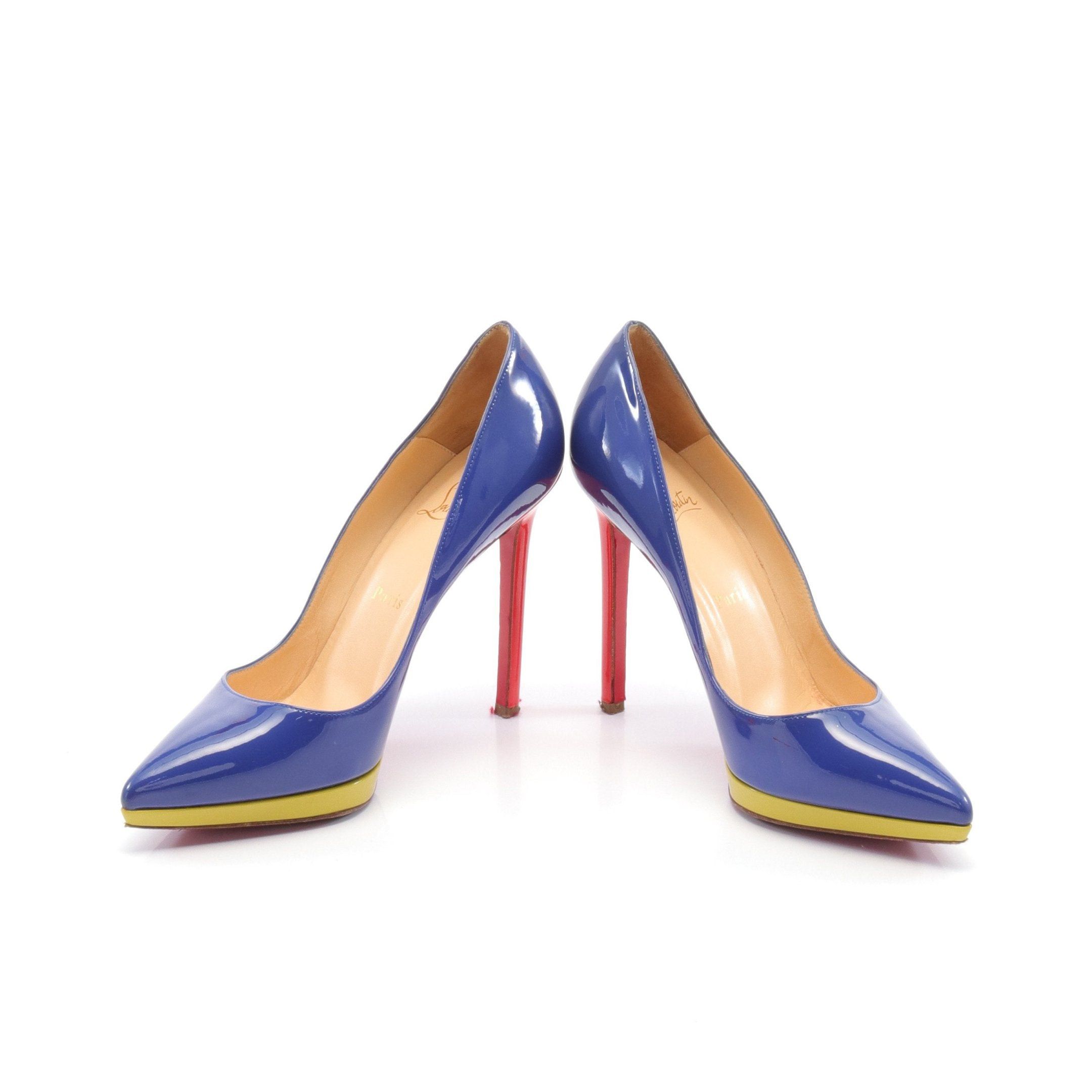 Christian Louboutin Christian Louboutin Pumps Patent Leather Blue Yellow Red Size ONE SIZE - 3 Thumbnail
