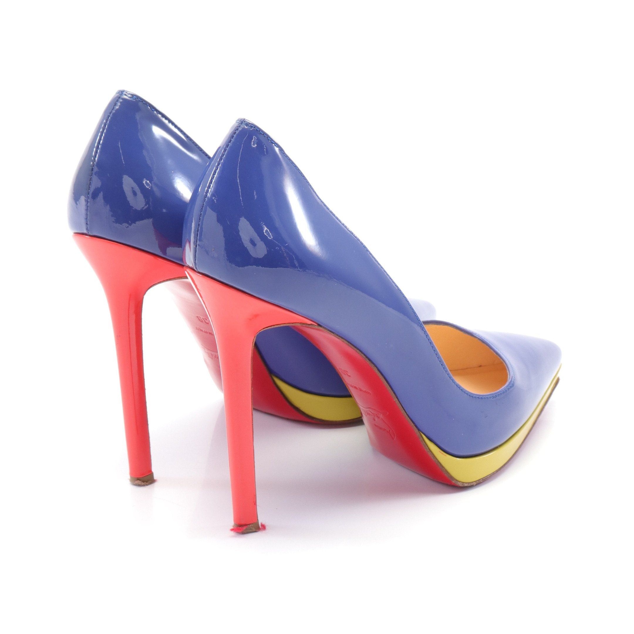 Christian Louboutin Christian Louboutin Pumps Patent Leather Blue Yellow Red Size ONE SIZE - 2 Thumbnail