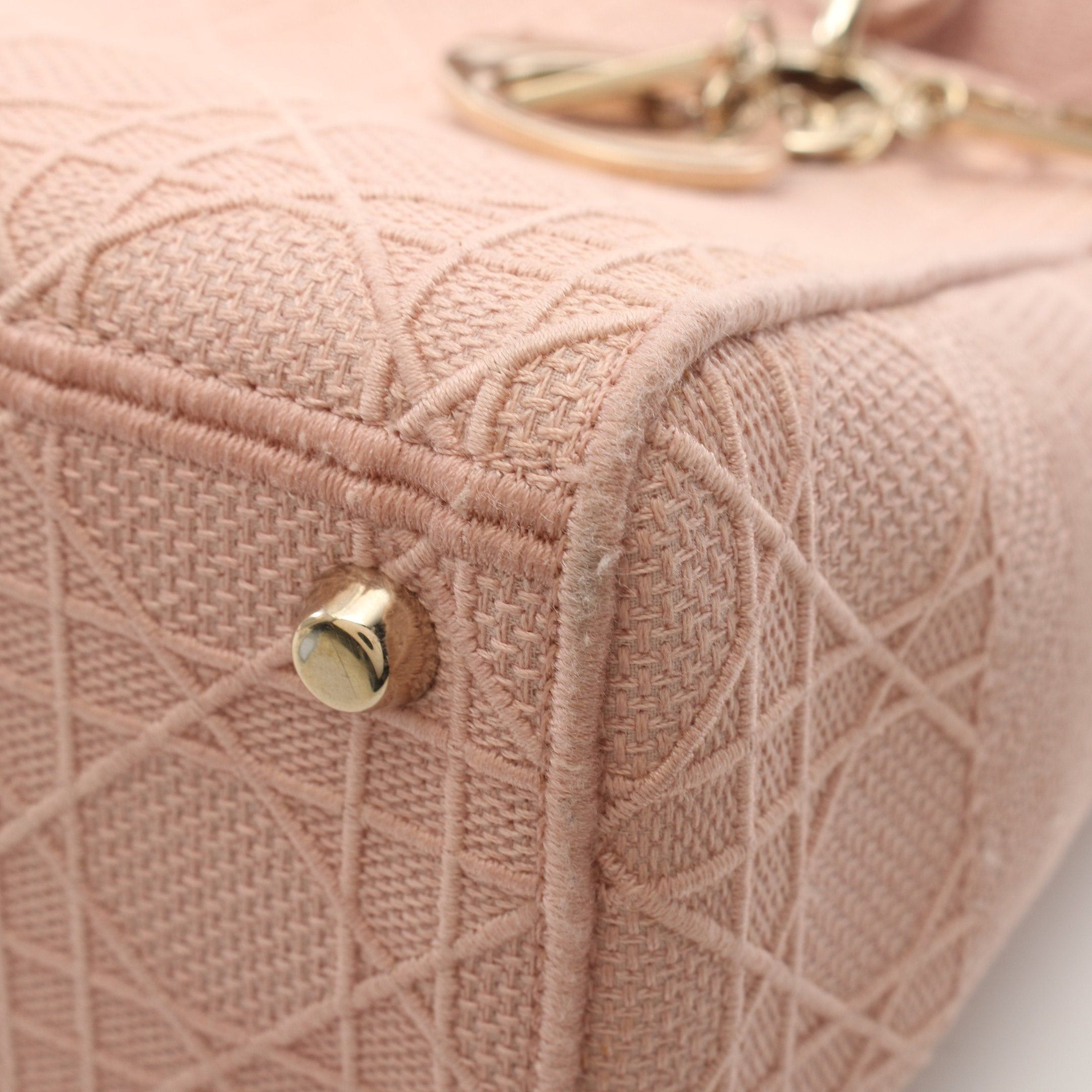 Dior Dior Lady Medium Bag Handbag Canvas Pink Size ONE SIZE - 8 Thumbnail