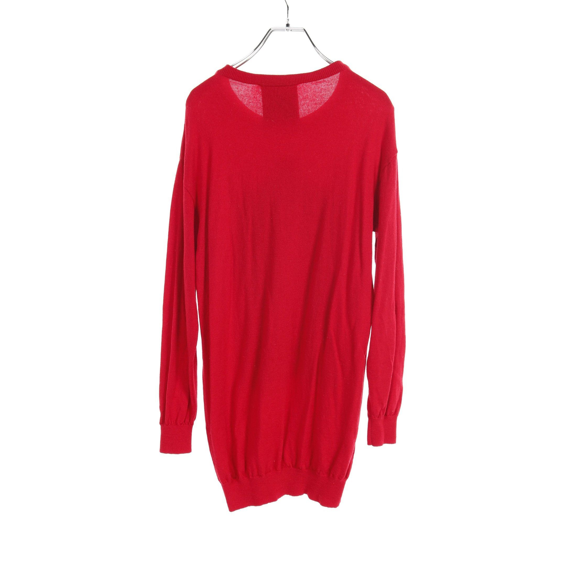 Moschino Moschino Transformers Bear Long Knit Wool Red Multicolor Size ONE SIZE - 2 Thumbnail
