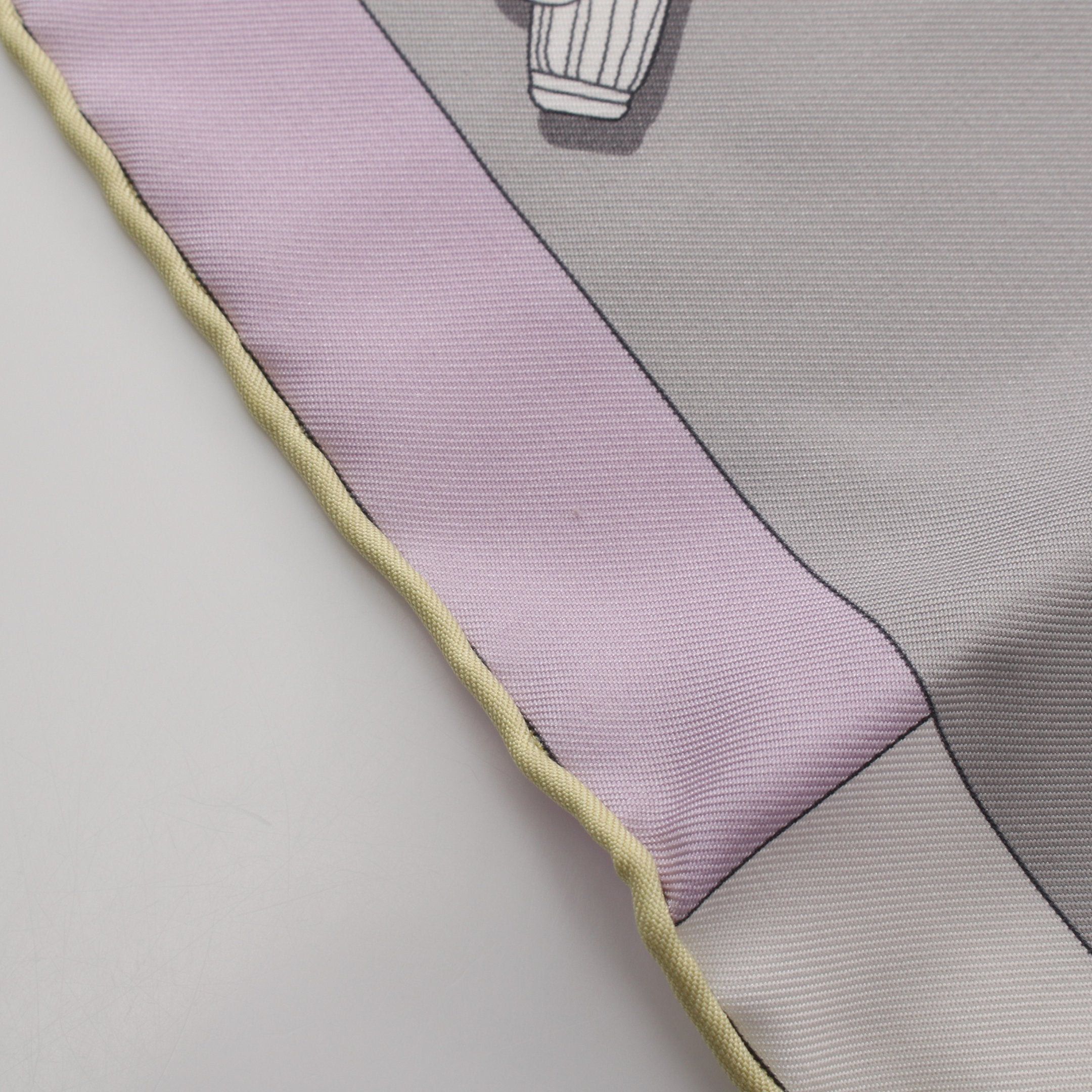 Hermes Hermes Carres 90 Merveilleuses Lanternes Scarf Silk Gray Multicolor Size ONE SIZE - 6 Thumbnail