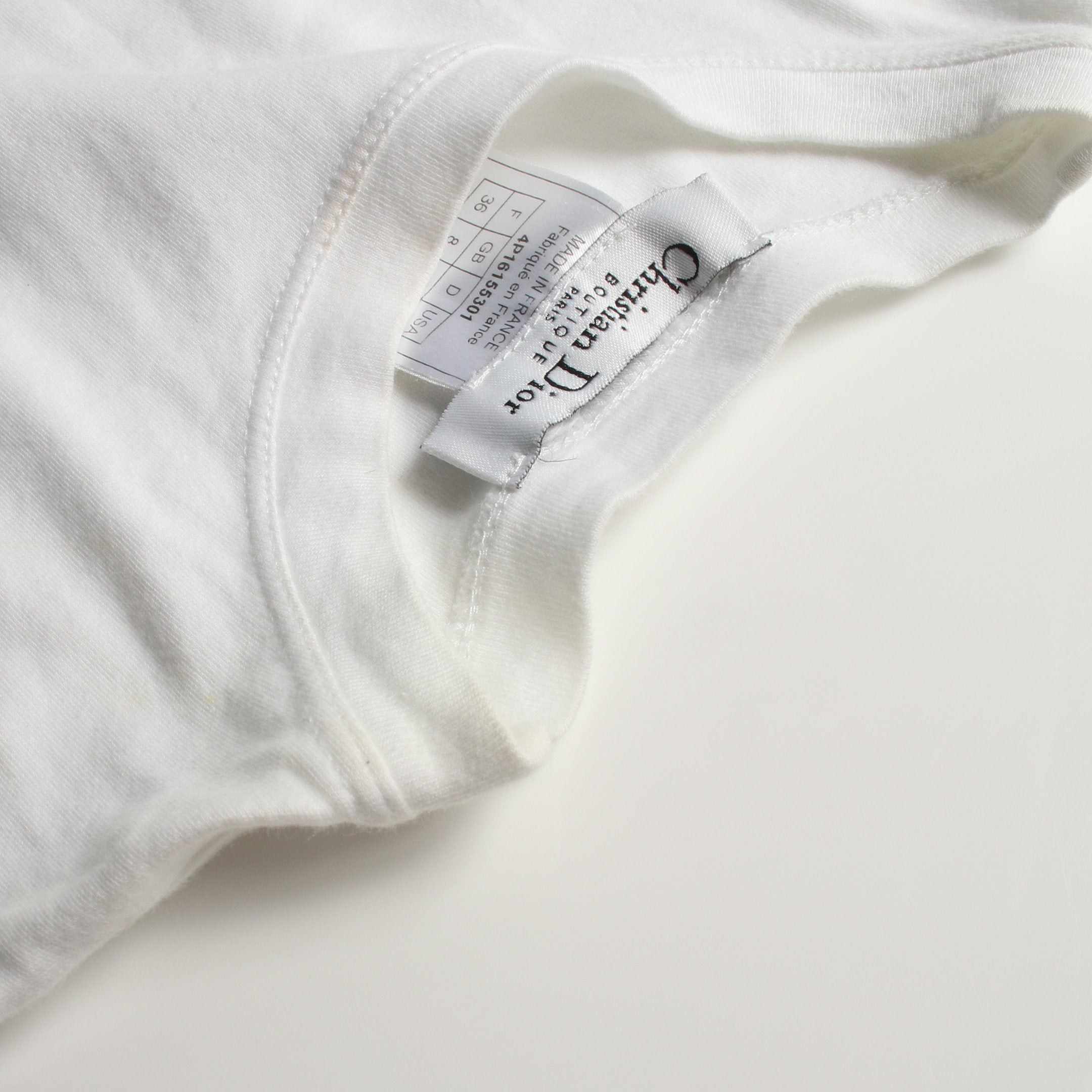 Dior Dior Tank Top Crew Neck Logo Print Cotton White Light Pink Size ONE SIZE - 7 Thumbnail