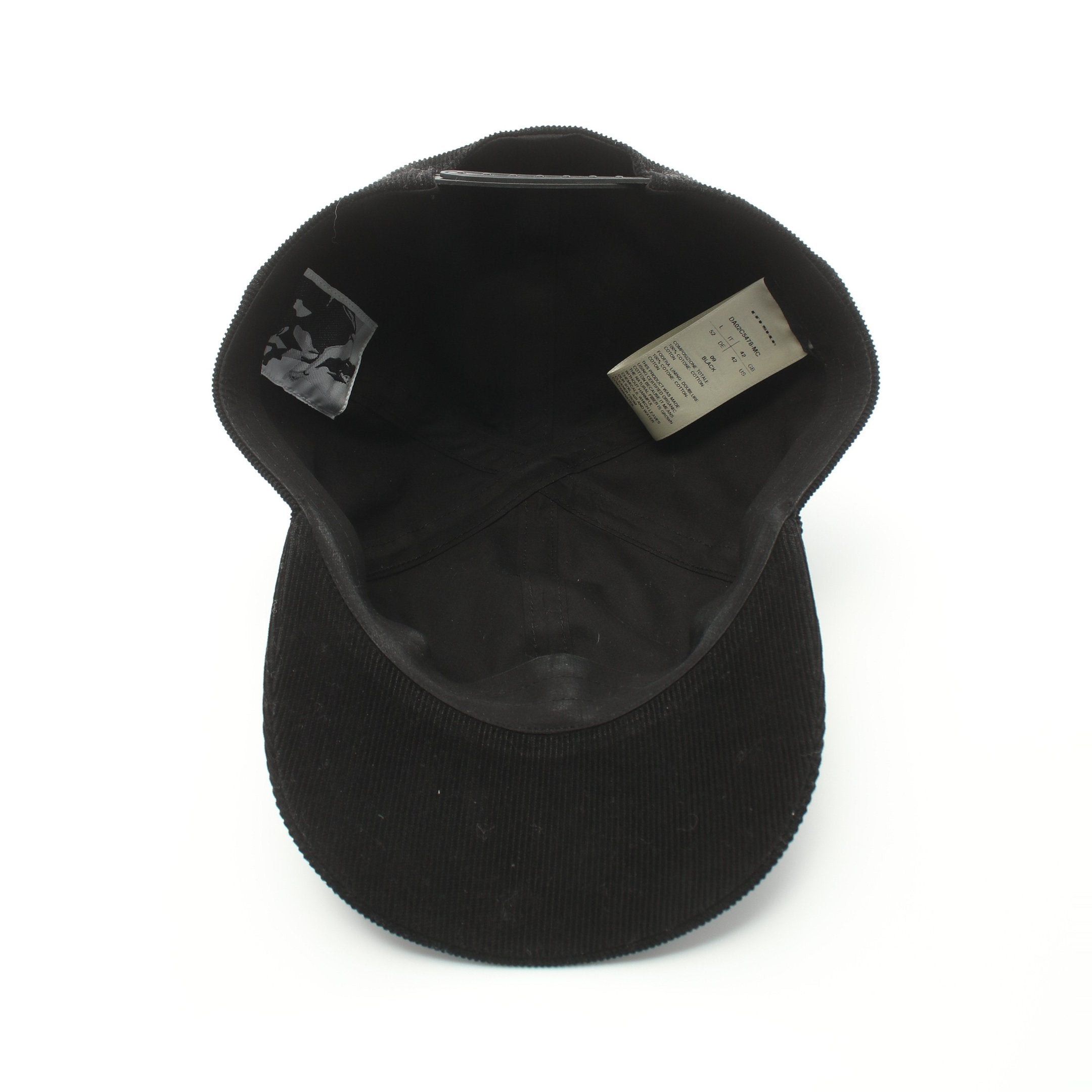 Rick Owens Rick Owens Baseball Cap Corduroy Black Size ONE SIZE - 3 Thumbnail