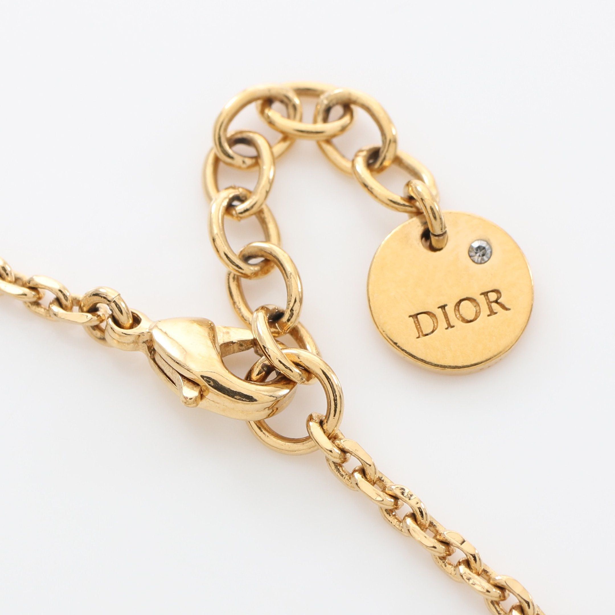 Dior Dior Petit Cd Bracelet Gp Fake Pearl Gold Off White Size ONE SIZE - 3 Thumbnail