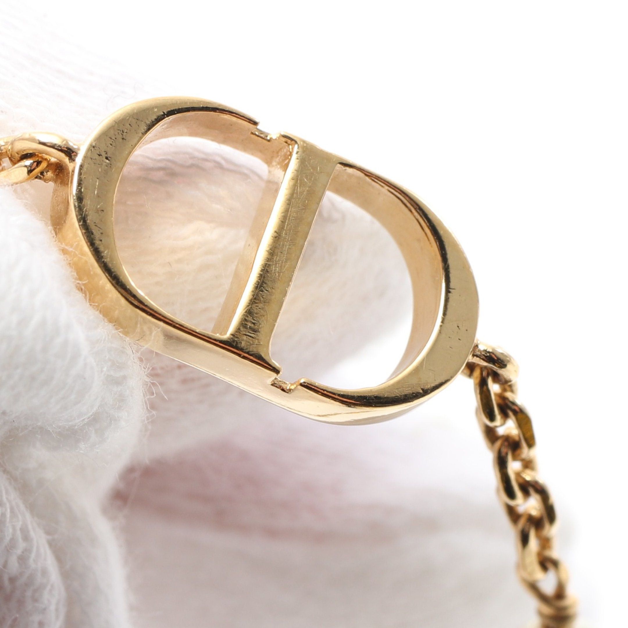 Dior Dior Petit Cd Bracelet Gp Fake Pearl Gold Off White Size ONE SIZE - 5 Thumbnail