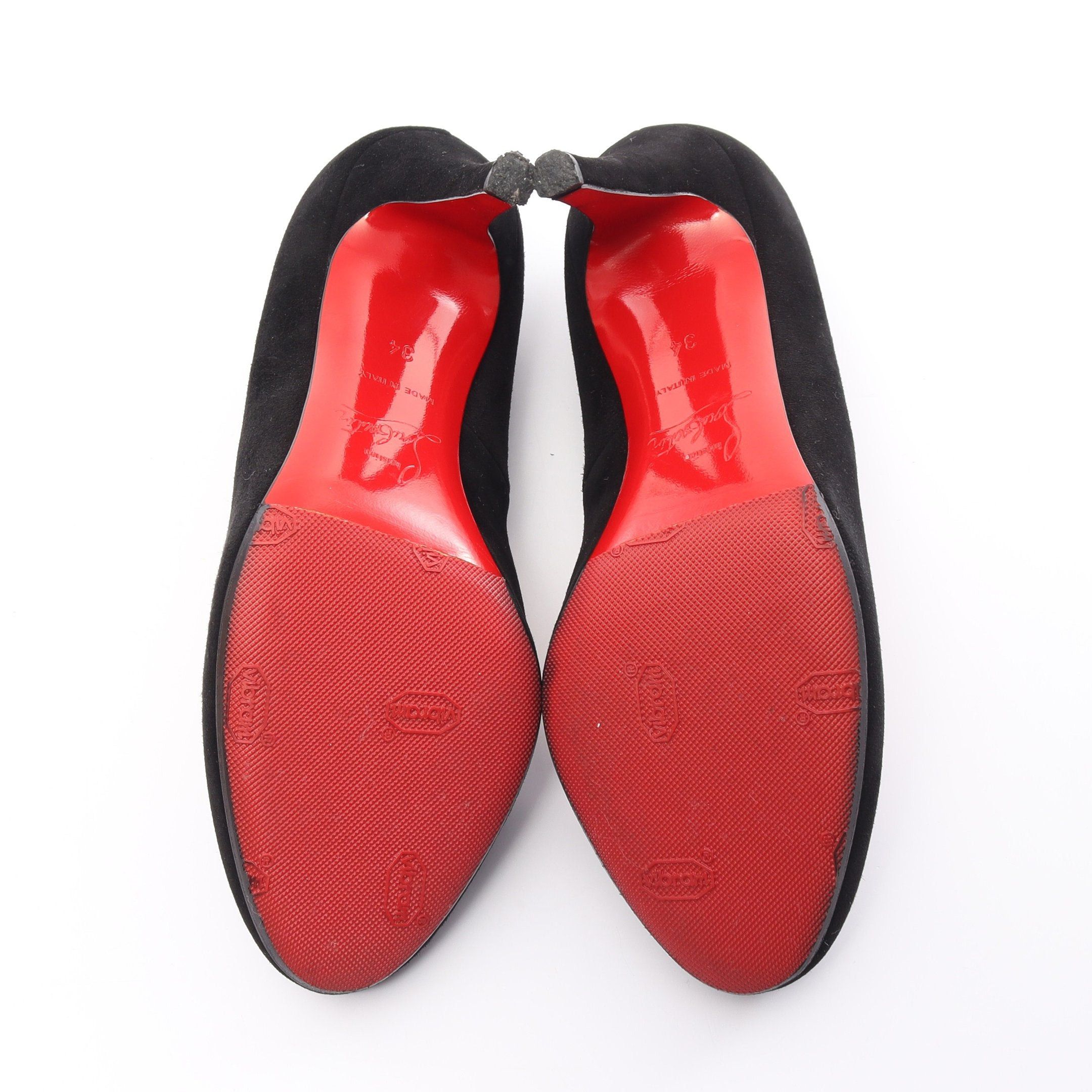 Christian Louboutin Christian Louboutin Ron 85 Pumps Suede Black Size ONE SIZE - 4 Thumbnail