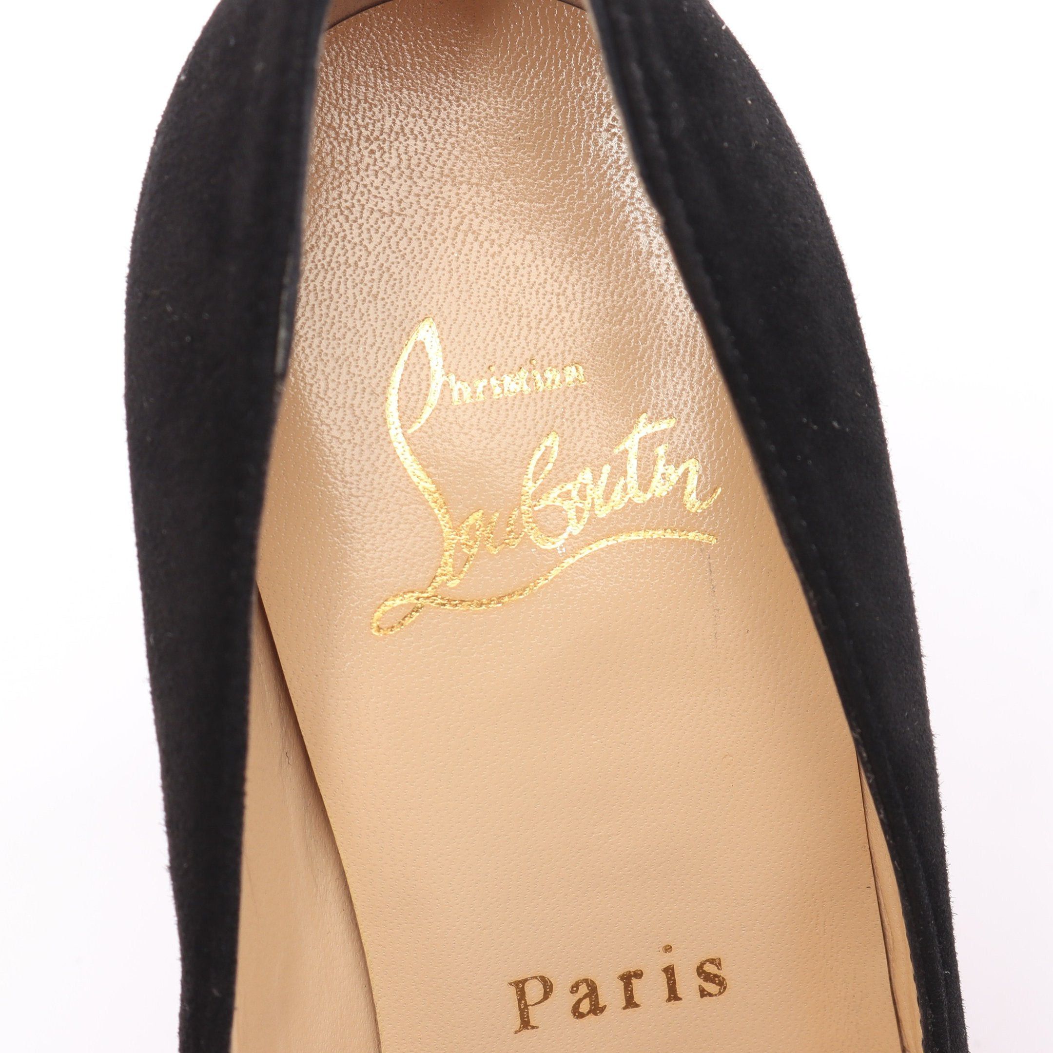 Christian Louboutin Christian Louboutin Ron 85 Pumps Suede Black Size ONE SIZE - 5 Thumbnail